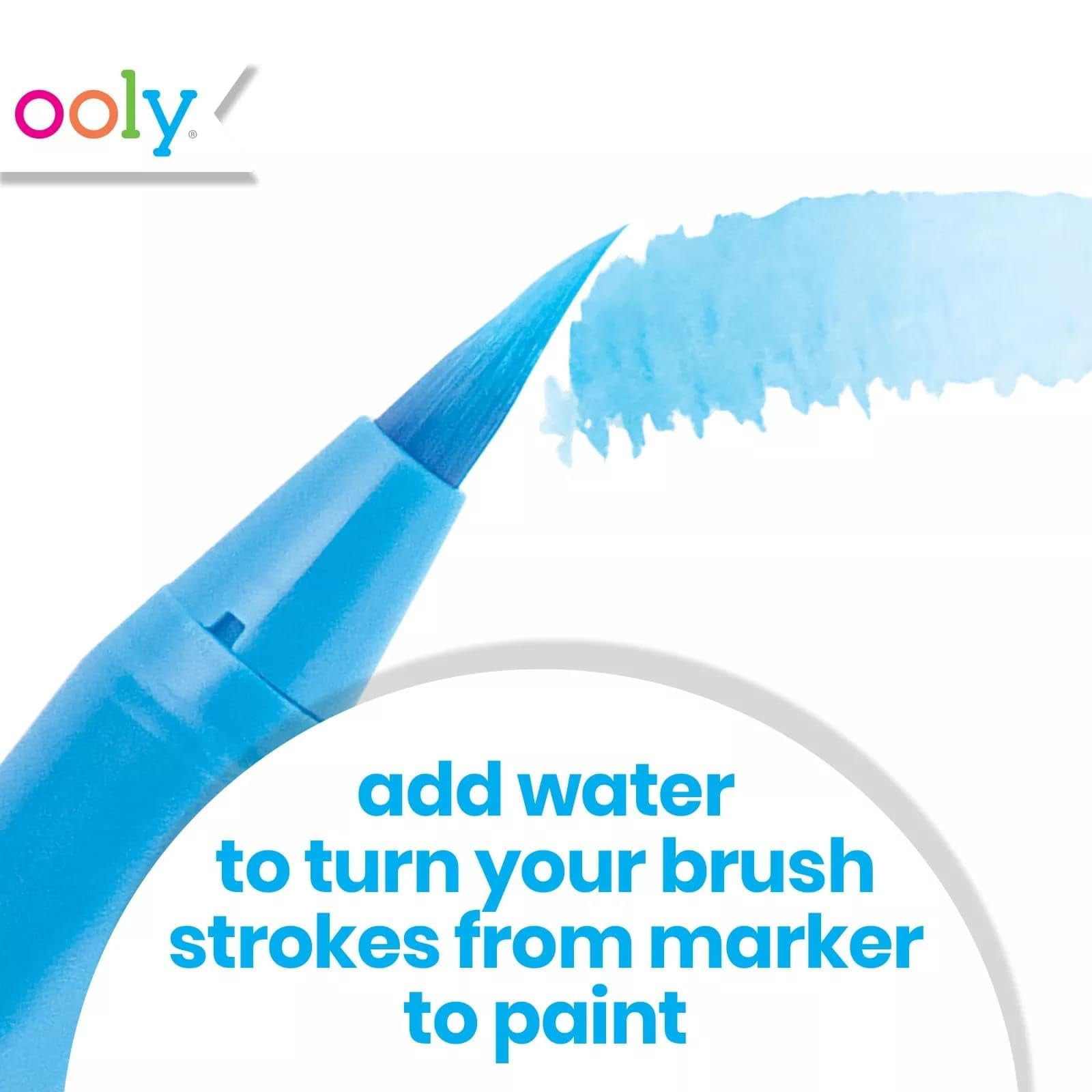 Ooly Chroma Blends Watercolor Brush Markers, Set of 18 Watercolor Markers