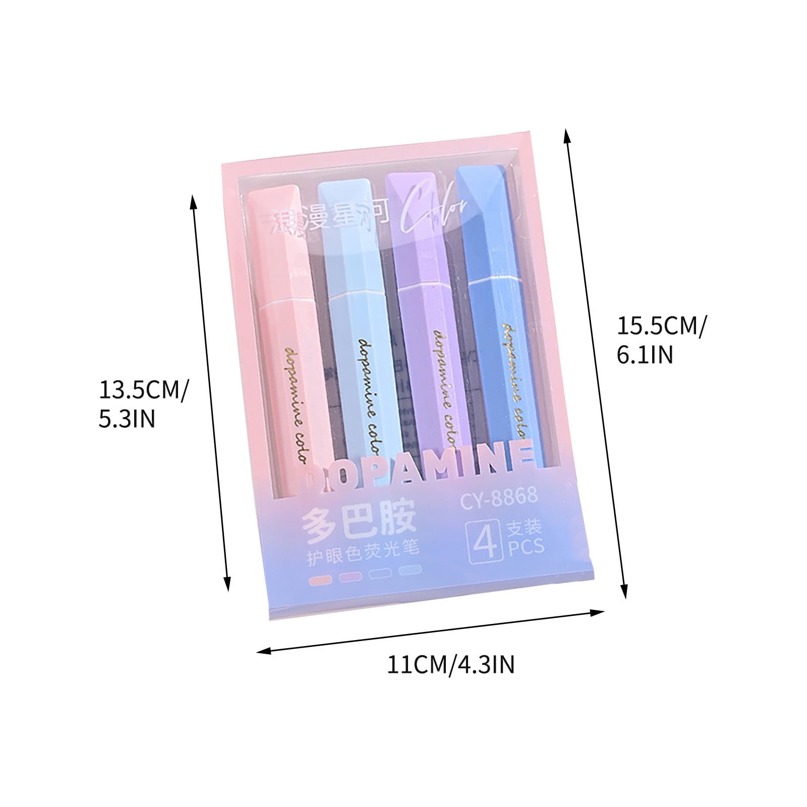 Yyuenw Colorful Highlighters Highlighters Assorted Colors Highlighters Pastel Multi Color Highlighters Style 4 Colors Available Color Marker Pen Set 5ml