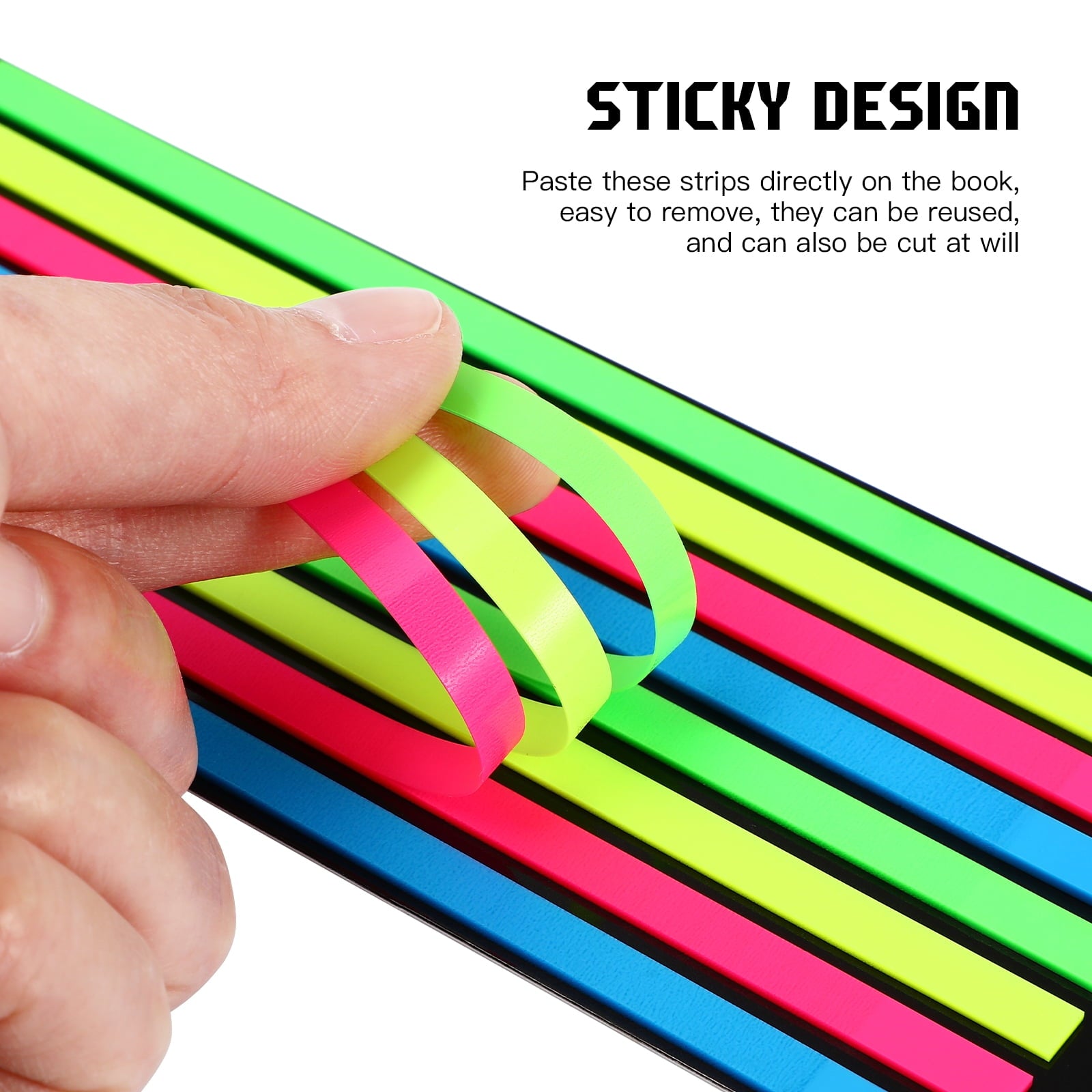3 Boxes of Highlighter Tapes Fluorescence Highlight Strips Sticky Long Page Markers Tabs Study Supplies