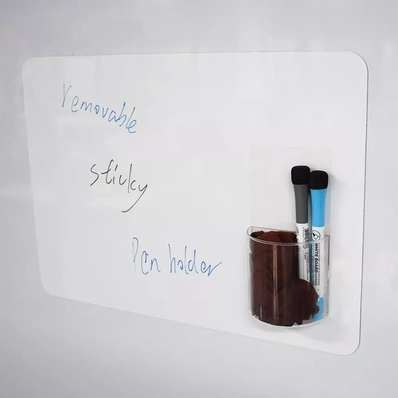 4Pcs Magnetic Dry Erase Markers, Wall Mounted Clear Dry Erase Marker Holder