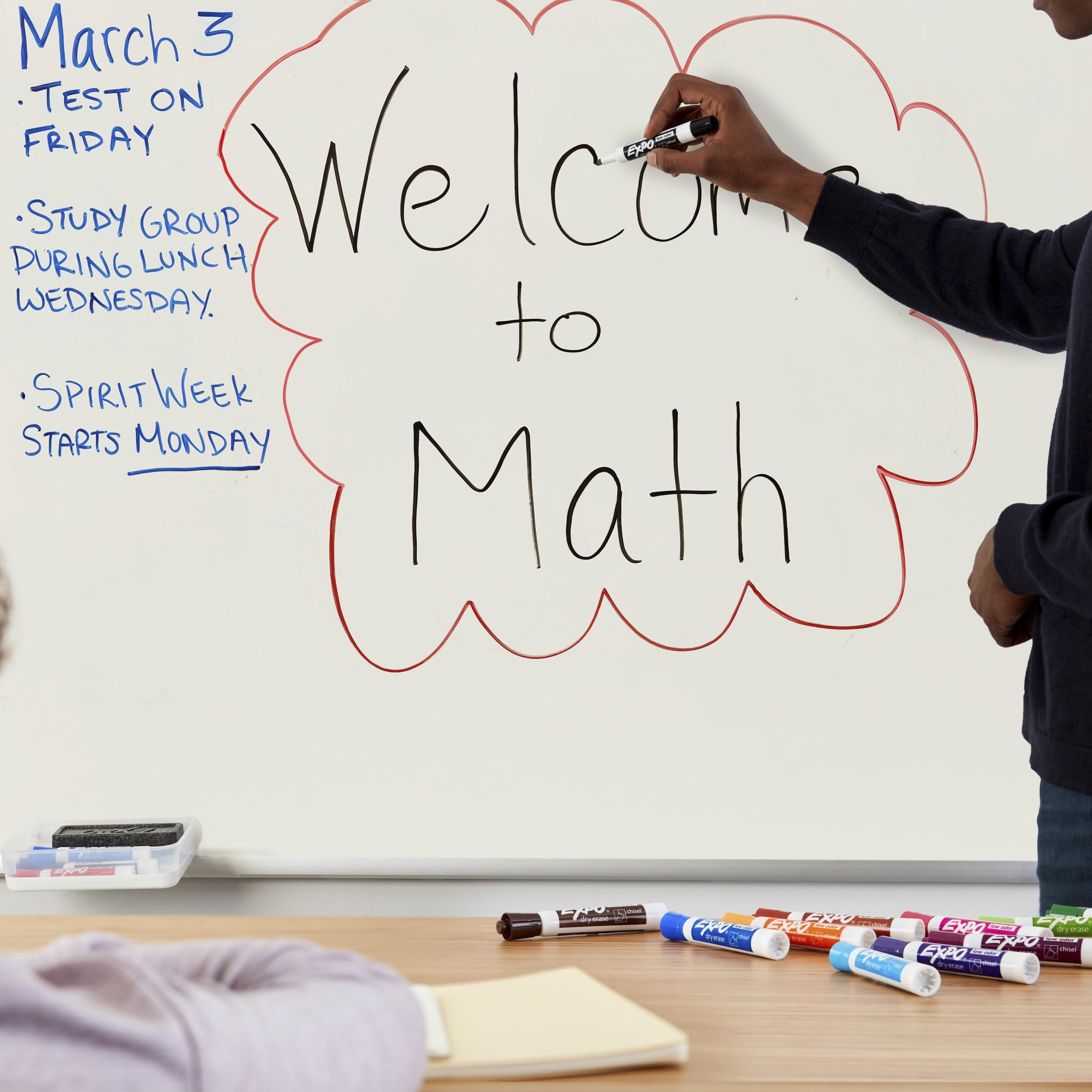 Expo Low Odor Dry Erase Markers, Chisel Tip, Assorted Colors, 8 Count