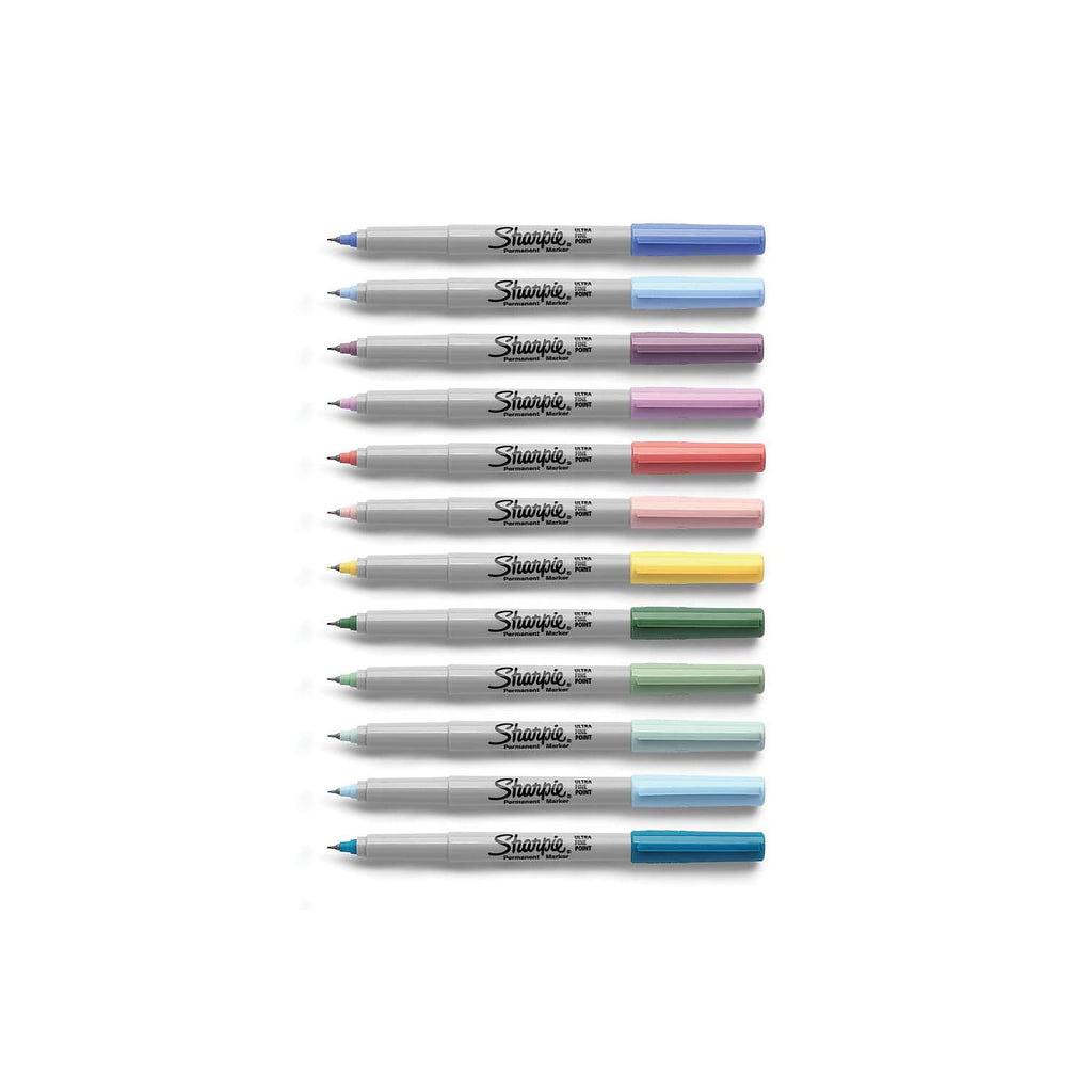 Sharpie Permanent Markers, Mystic Gem, Ultra-Fine Point, Assorted, 24 Count