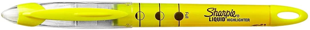 Sharpie Sharpie Liquid Pen Style Highlighters, Chisel Tip, Fluorescent Yellow, Dozen