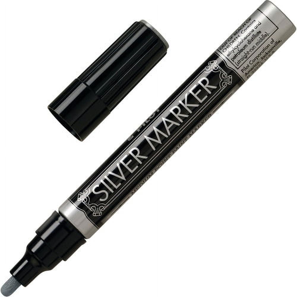 Pilot Metallic Permanent Marker, Medium, Silver