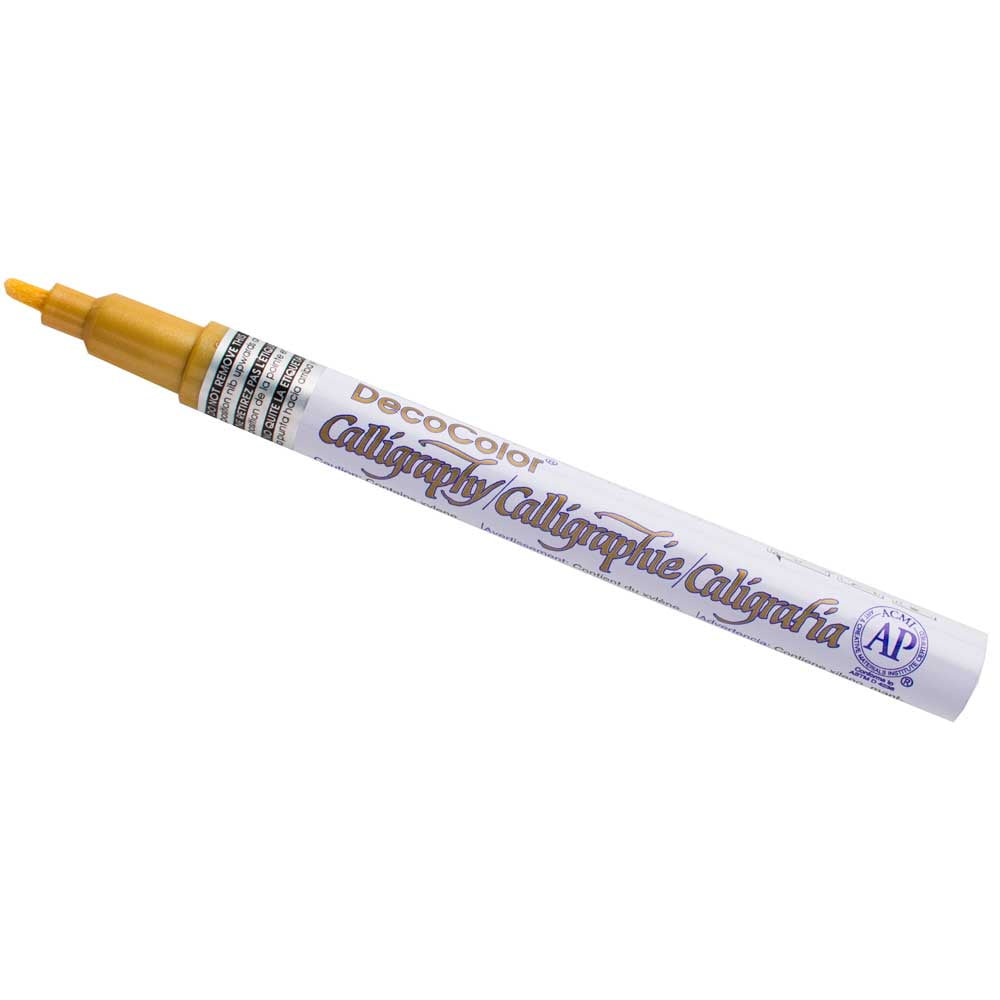 Marvy Uchida Calligraphy Opaque Paint Markers, Gold, 2/Pack