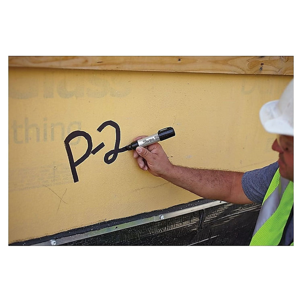 Sharpie® Magnum Permanent Markers, Chisel Tip, Silver Barrel, Black Ink, Set Of 6 Markers