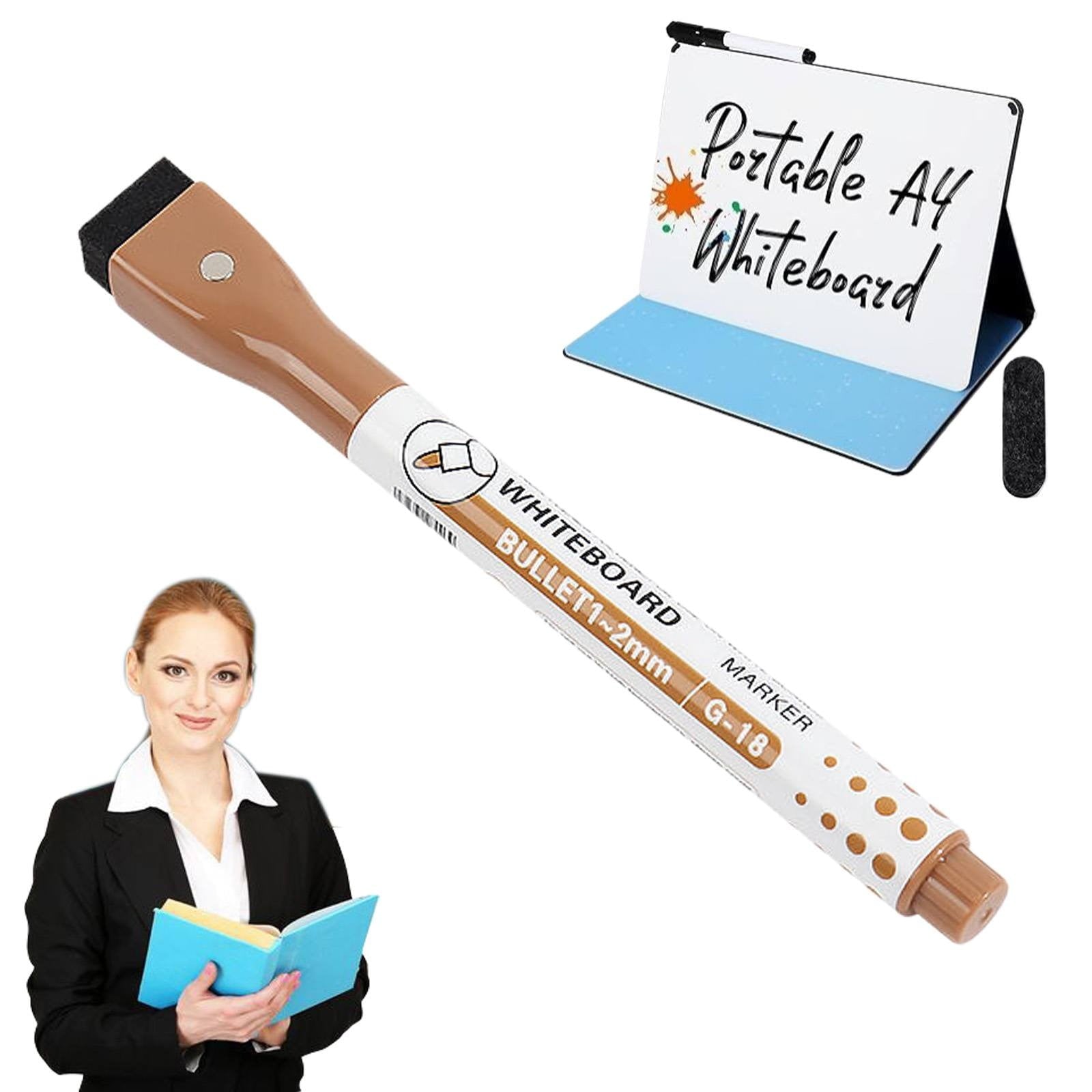 HomiTools White Board Marker Double Whiteboard Marker Friendly Material for Study Meeting Doodling Planning Brown Vibrant Whiteboard Marker Dry-Erase Pen with Color Options Brown