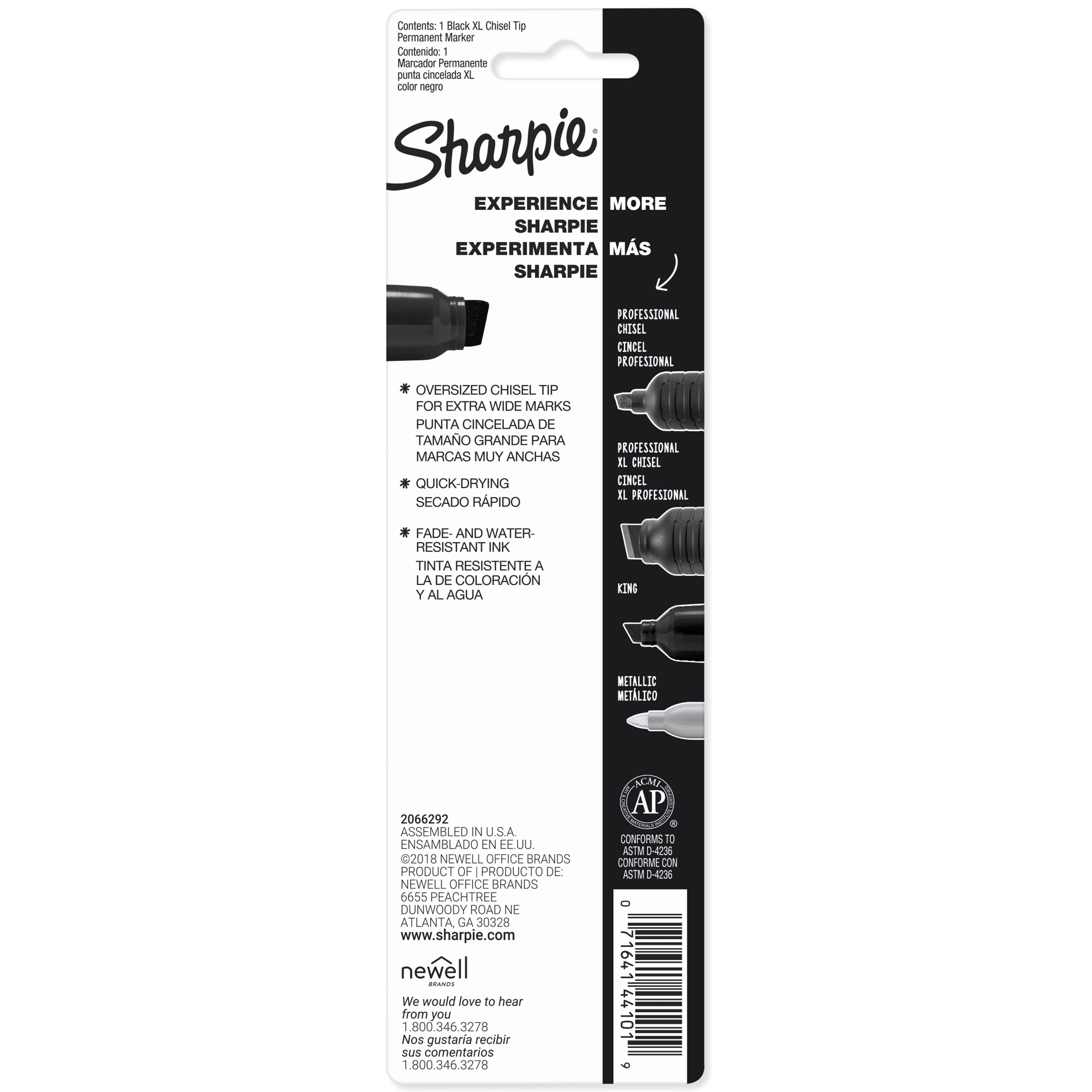 Sharpie Magnum Permanent Marker, Oversized Chisel Tip, Great for Poster Boards, Black, 1 Count