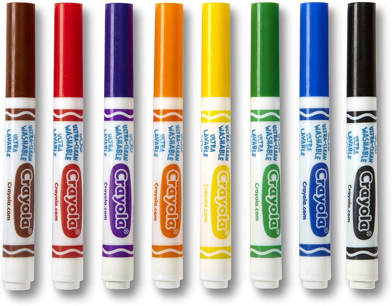 Crayola Washable Markers, Broad Point, Classic Colors, 8/Pack 58-7808