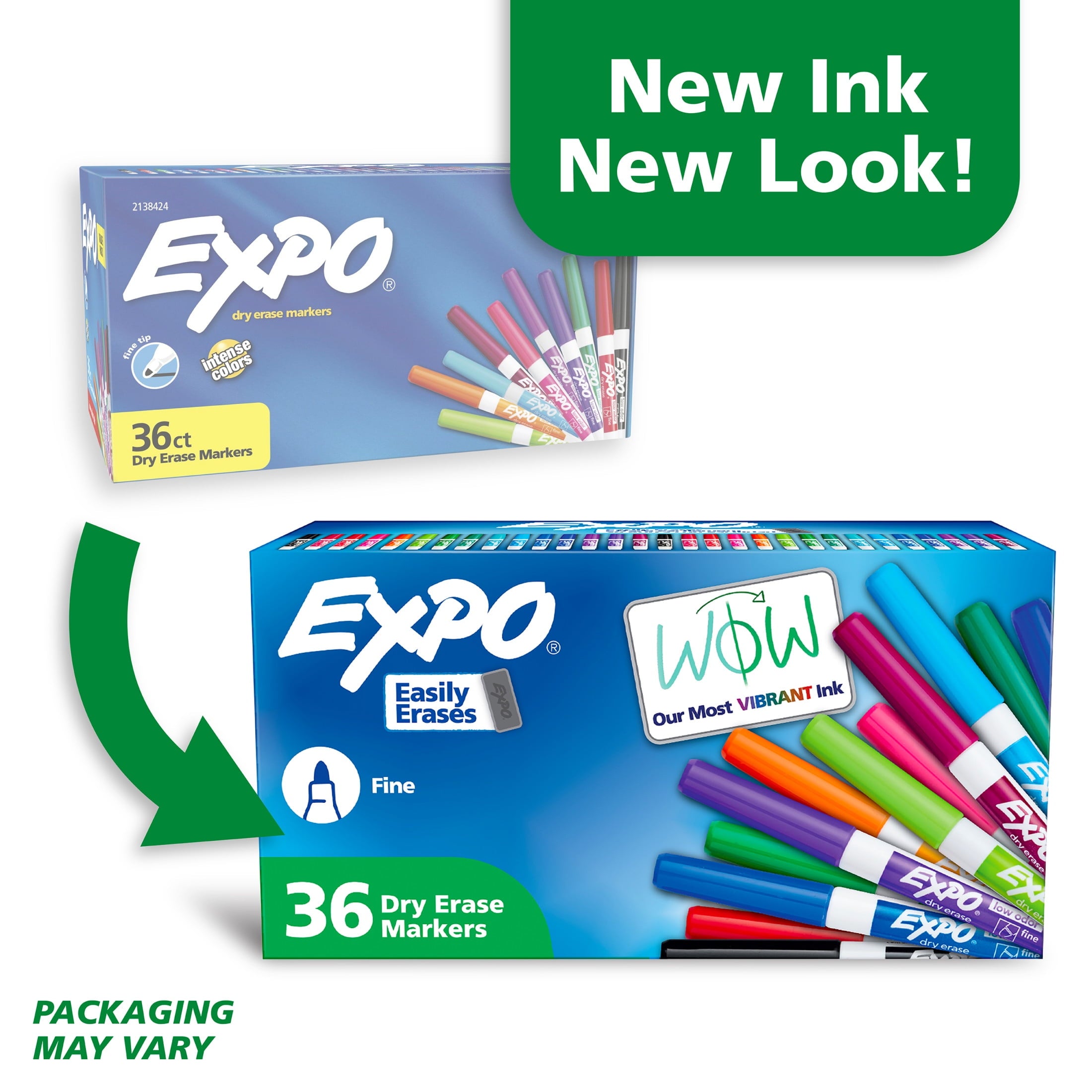 EXPO Dry Erase Markers, Fine Tip, Assorted Colors, 36 Count