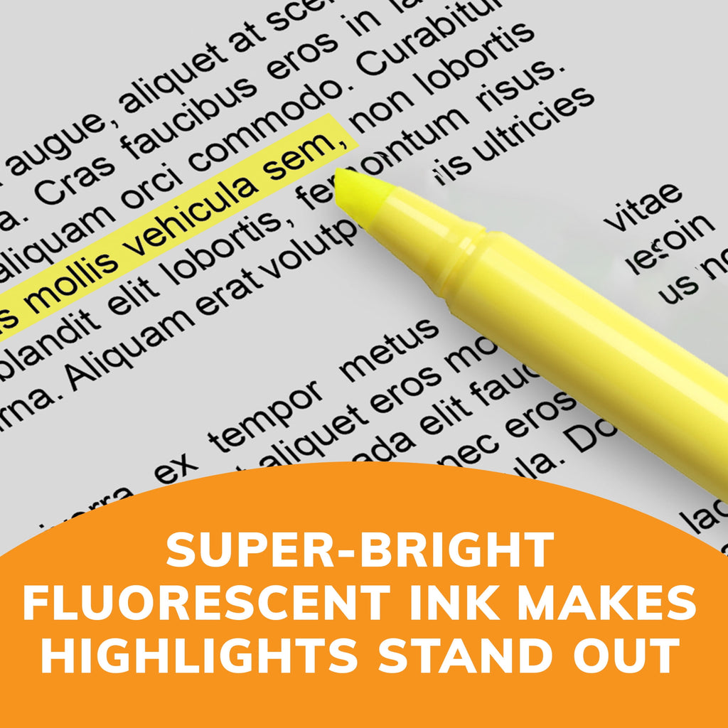 BIC Brite Liner Yellow Highlighters, Chisel Tip, 12-Count Pack