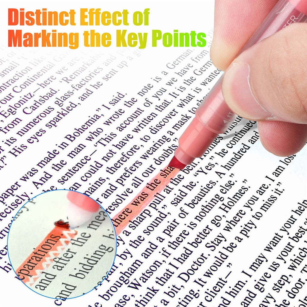 10Pcs Erasable Highlighters Multifunction Fluorescent Marker Pen For Whiteboard