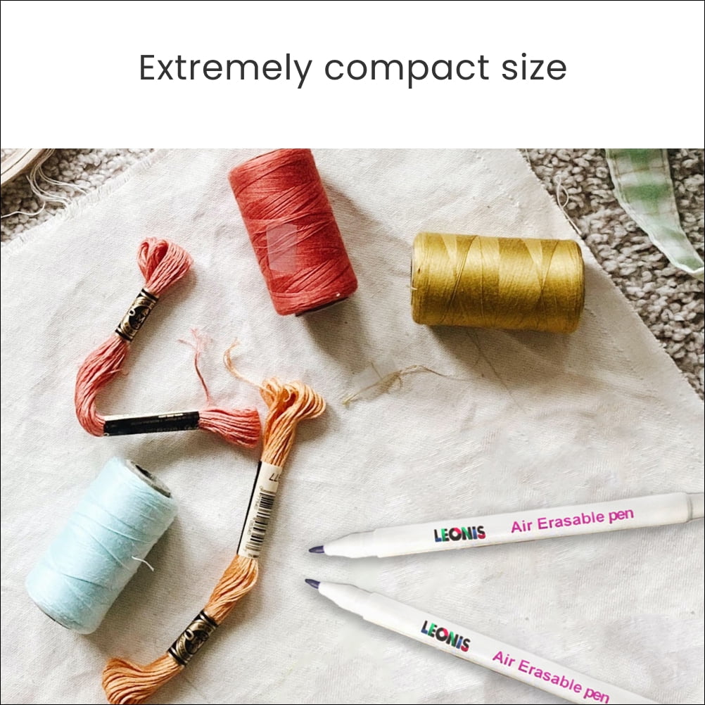 Leonis Disappearing Ink Fabric Marking Pen, 5 Count Pack, Pink