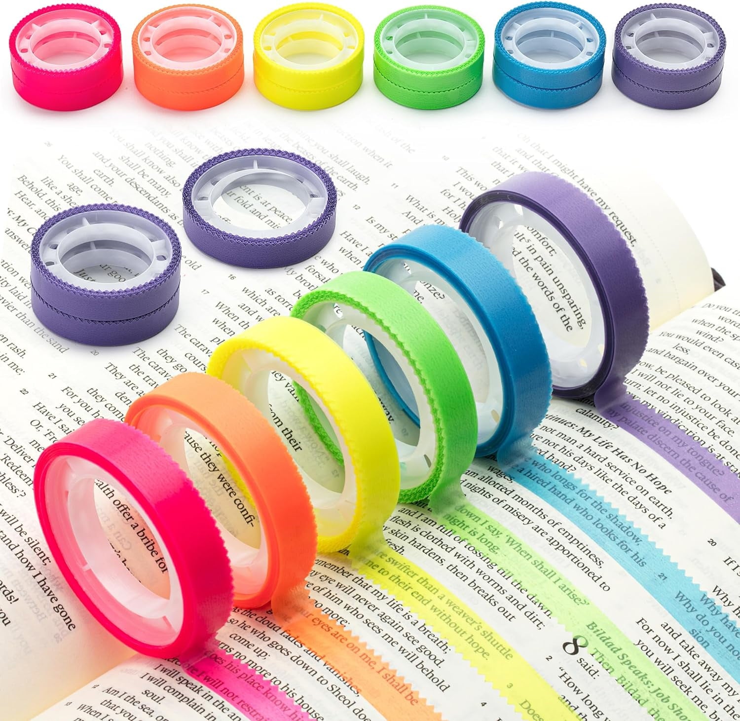 Mr. Pen Highlighter Tapes, Chisel-Point, Assorted Colors, 12 Count