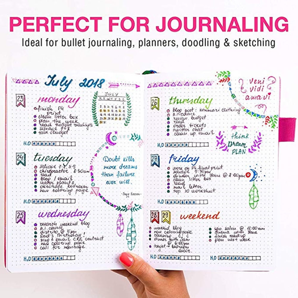 Markers for Adult Coloring, 24 Colors Dual Brush Markers Pens, Dual Tip Fine Point Art Markers