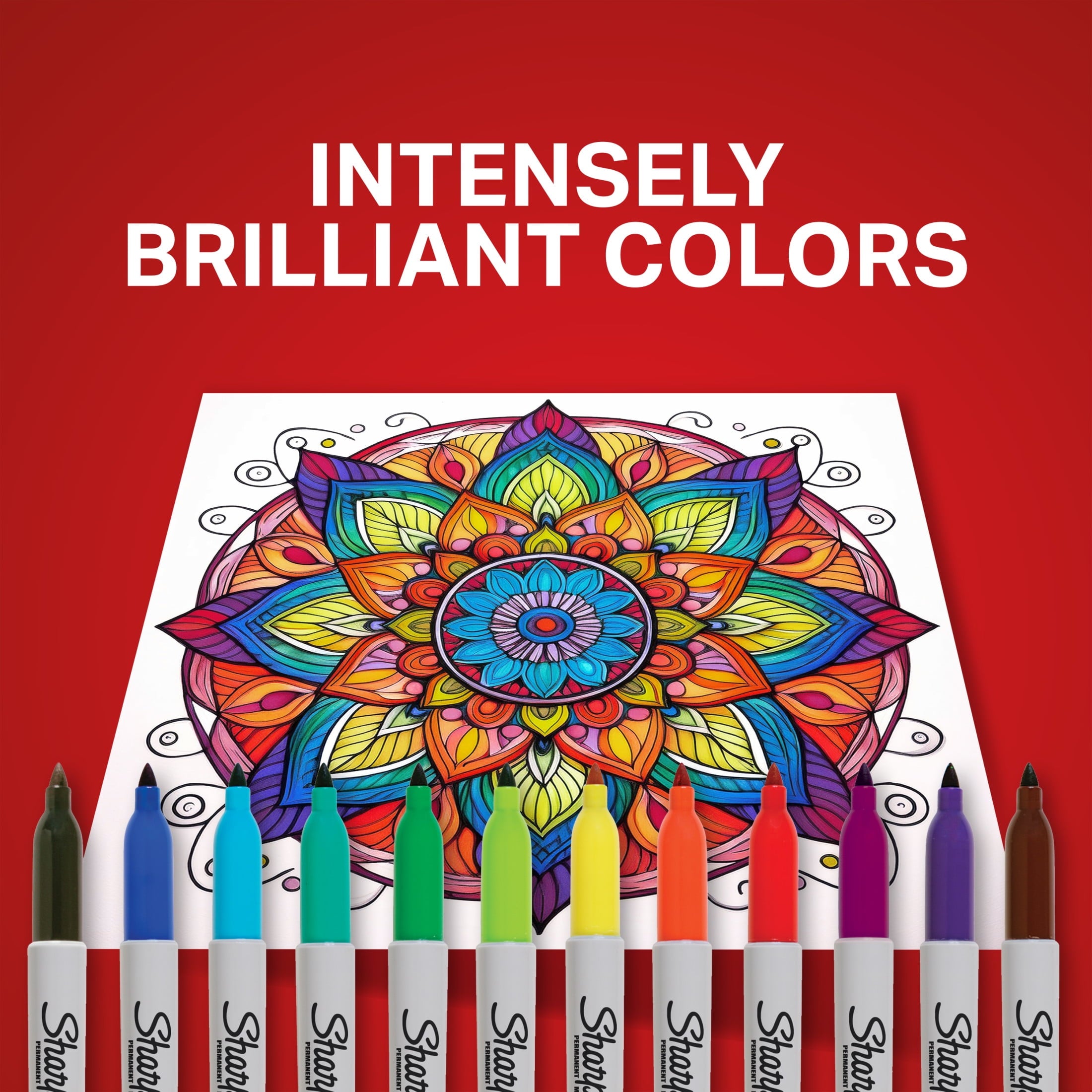 (3 pack) Sharpie Electro Pop Permanent Markers, Fine Point, Assorted Colors, 24 Count