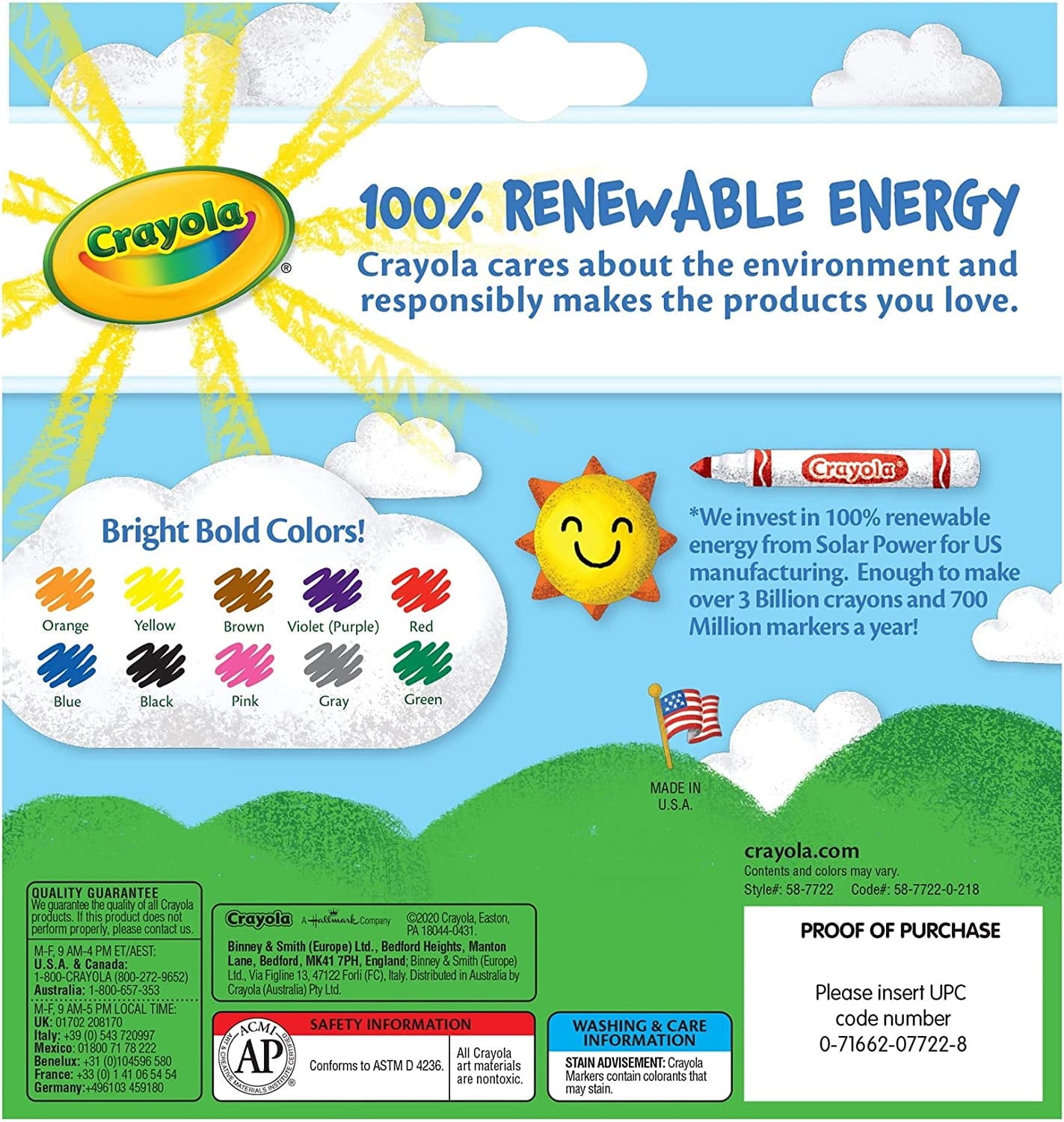 Crayola 10 Count Classic Broad Line Markers (Pack Of 2)