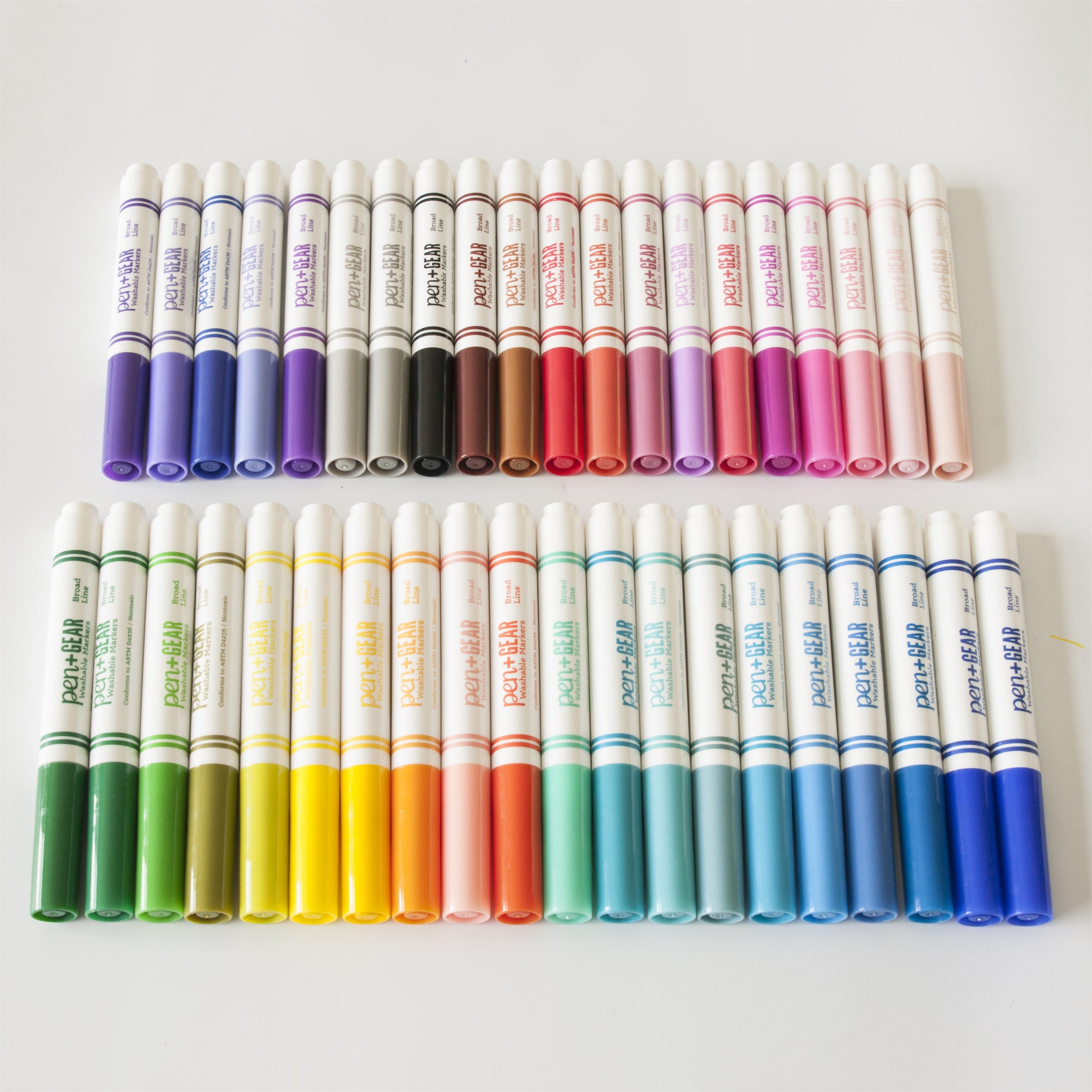 Pen+Gear Washable Markers, Broad Line, Assorted Colors, 40 Count