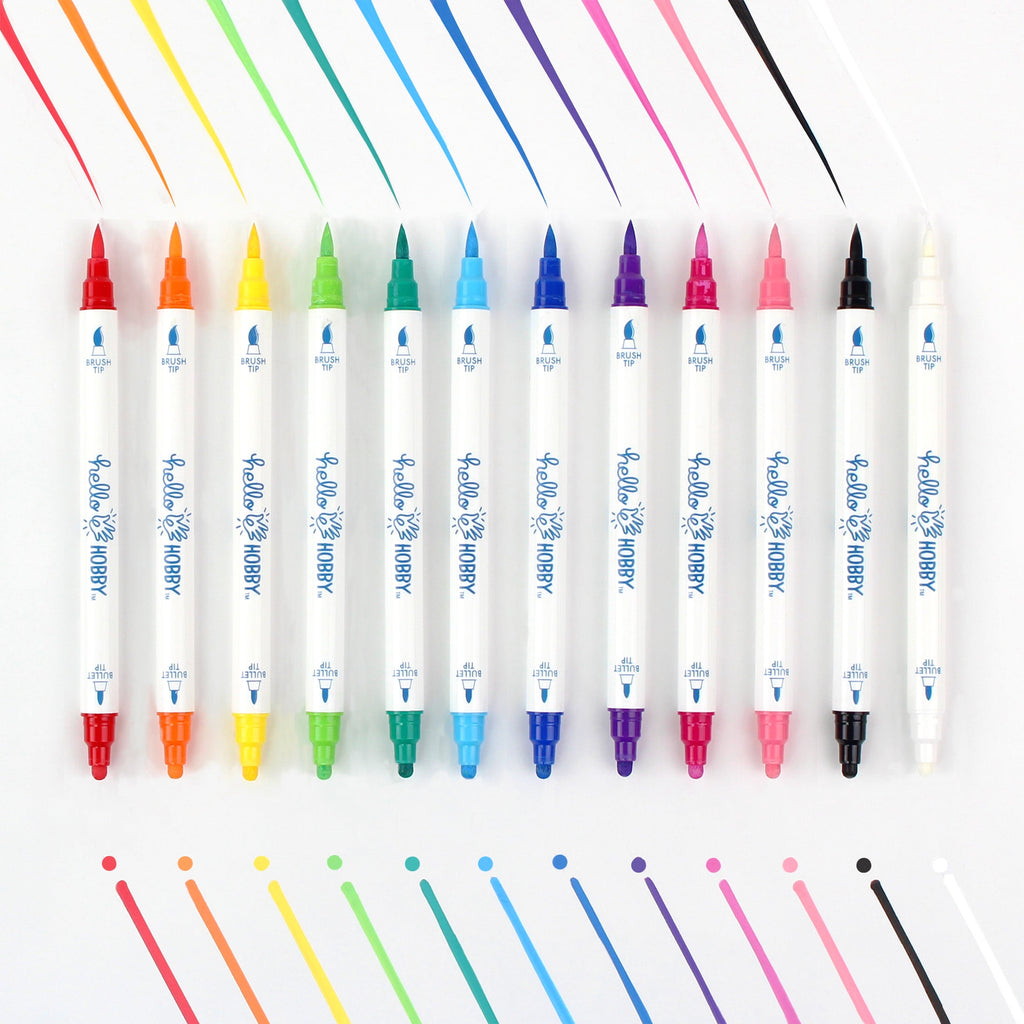 Hello Hobby  Detail Acrylic Paint Markers, 12 Count