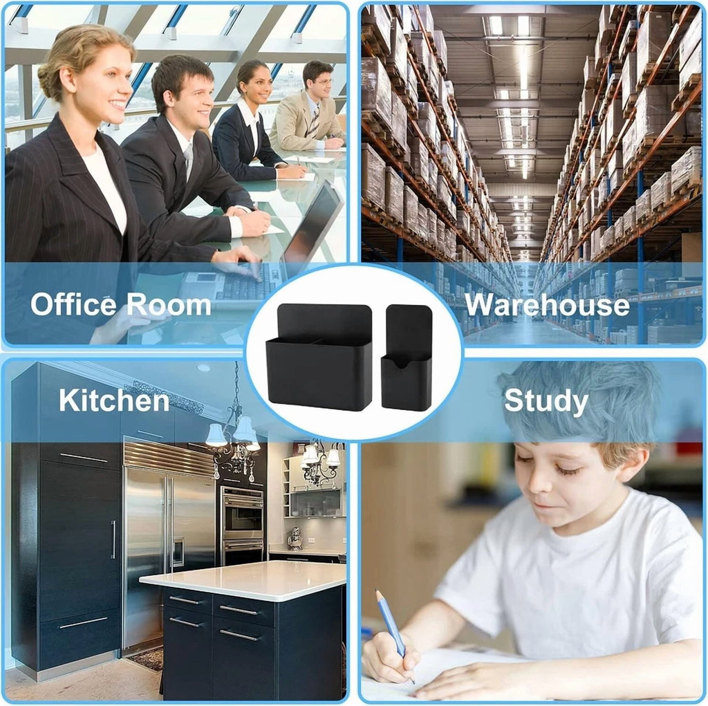 2 Pack Magnetic Dry Erase Marker Holder With Generous Compartments