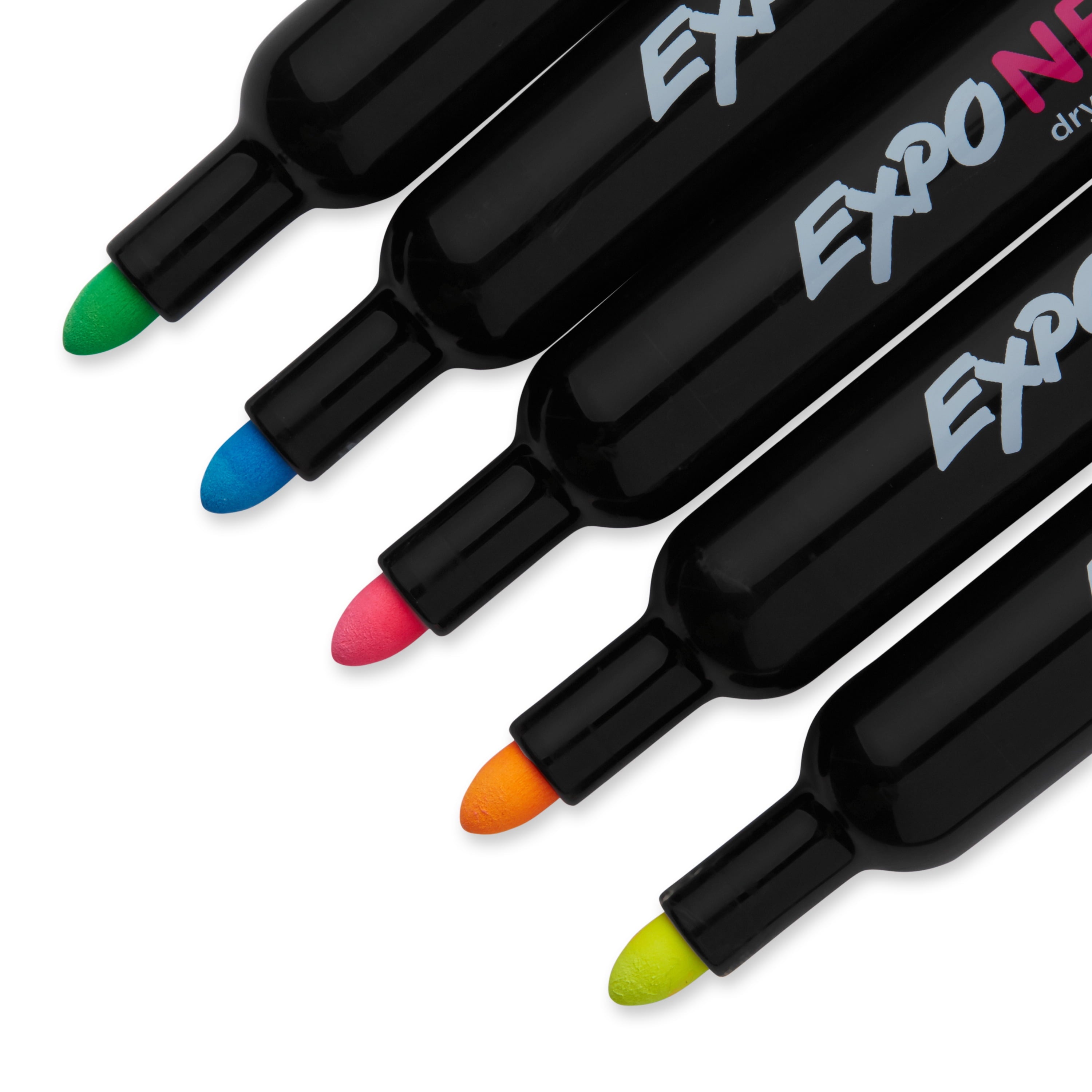 Expo Neon Dry Erase Markers, Bullet Tip, Assorted Colors, 5 Count