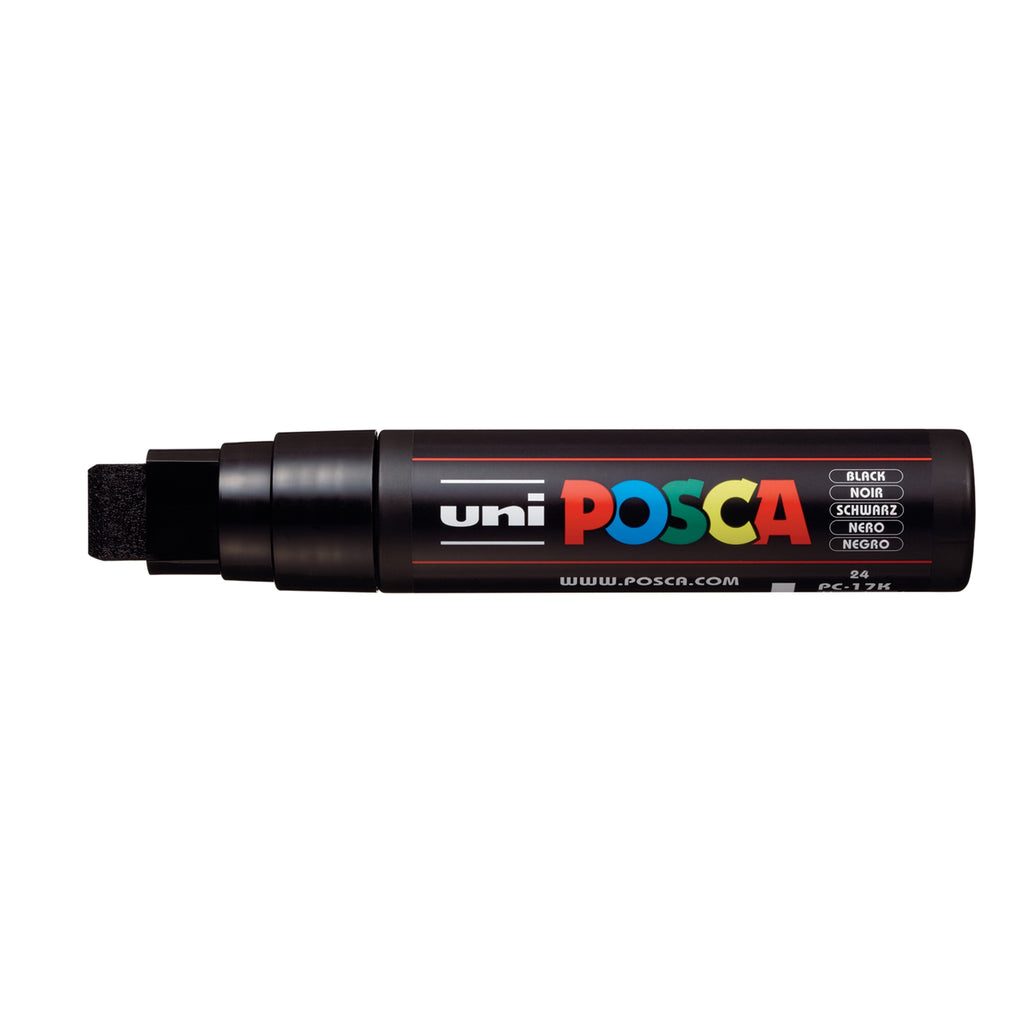 POSCA Paint Marker, PC-17K Extra Broad Rectangular Chisel, Black