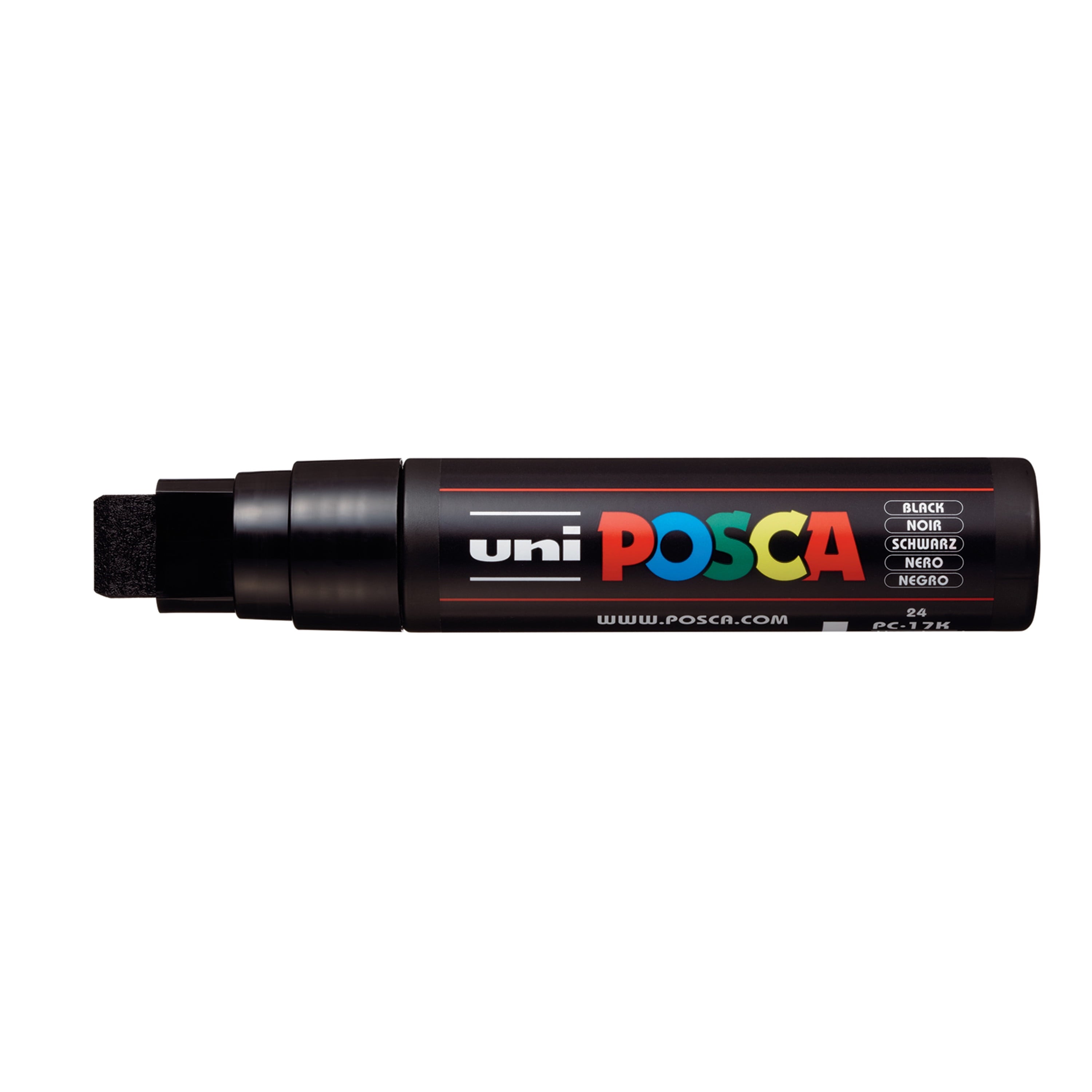 POSCA Paint Marker, PC-17K Extra Broad Rectangular Chisel, Black