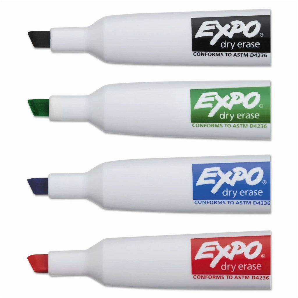 Expo Magnetic Dry Erase Marker Chisel Tip Assorted 4/Pack 1944728