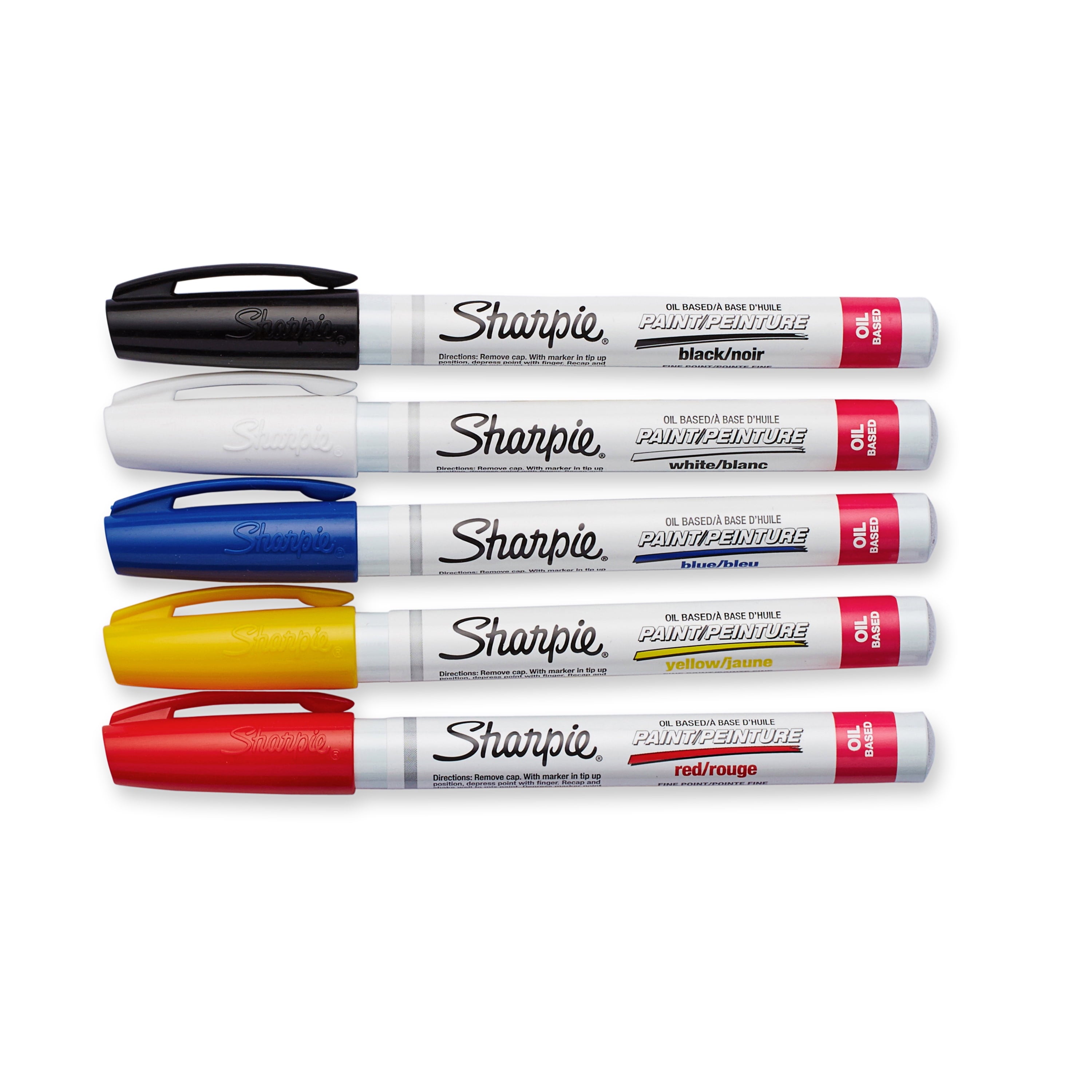 Sharpie Oil-Based Fine Point Assorted Colors Paint Markers, 5 Count