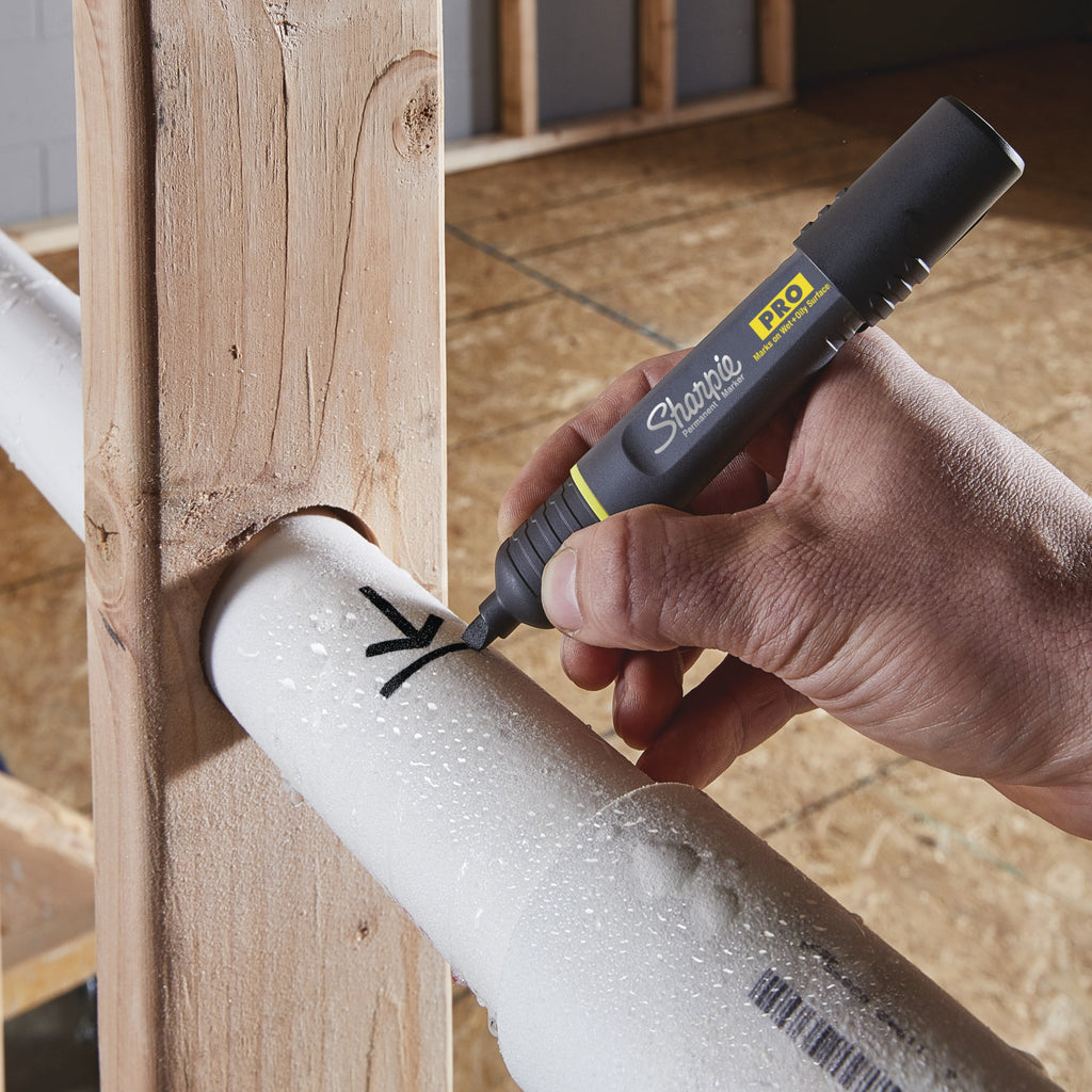 Sharpie PRO Permanent Markers, Chisel Tip, Black, 2 Count