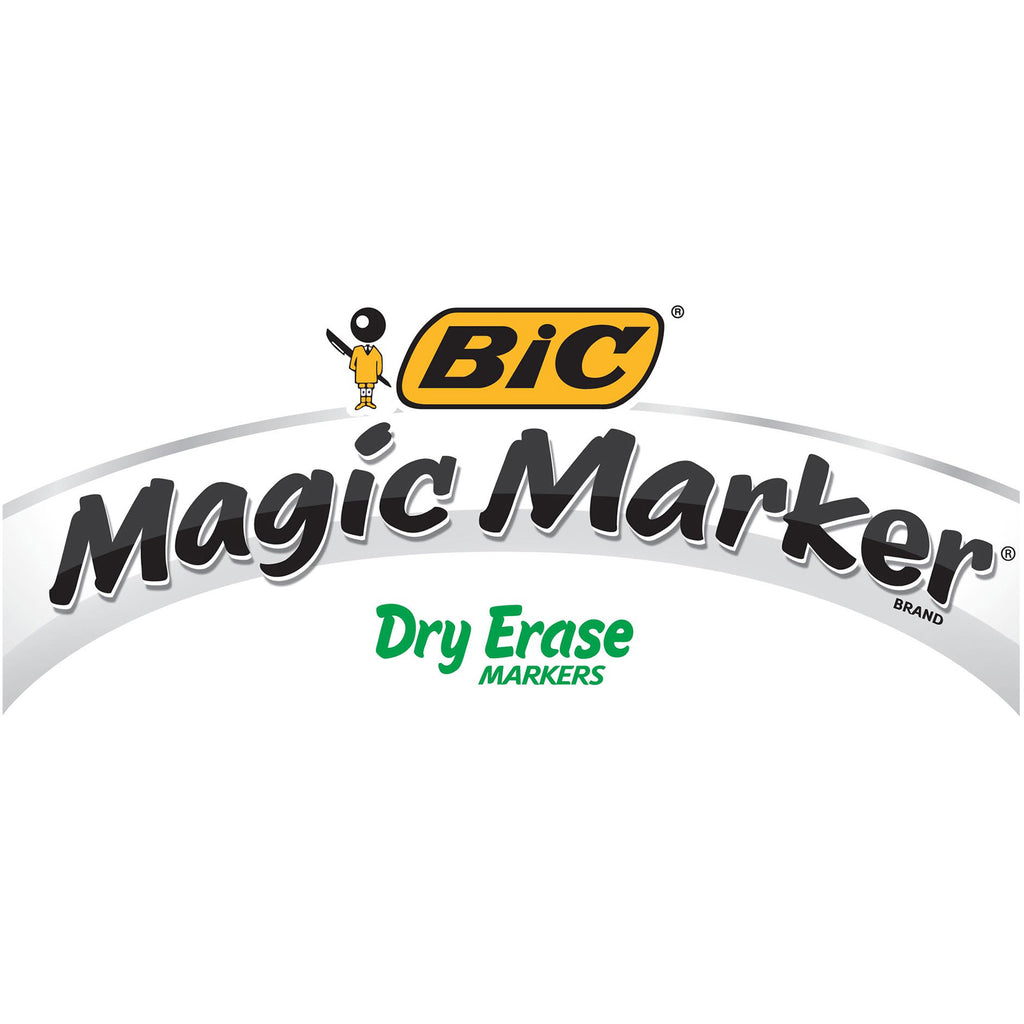 BIC, Chisel Tip Dry Erase Magic Markers, 4 / Set