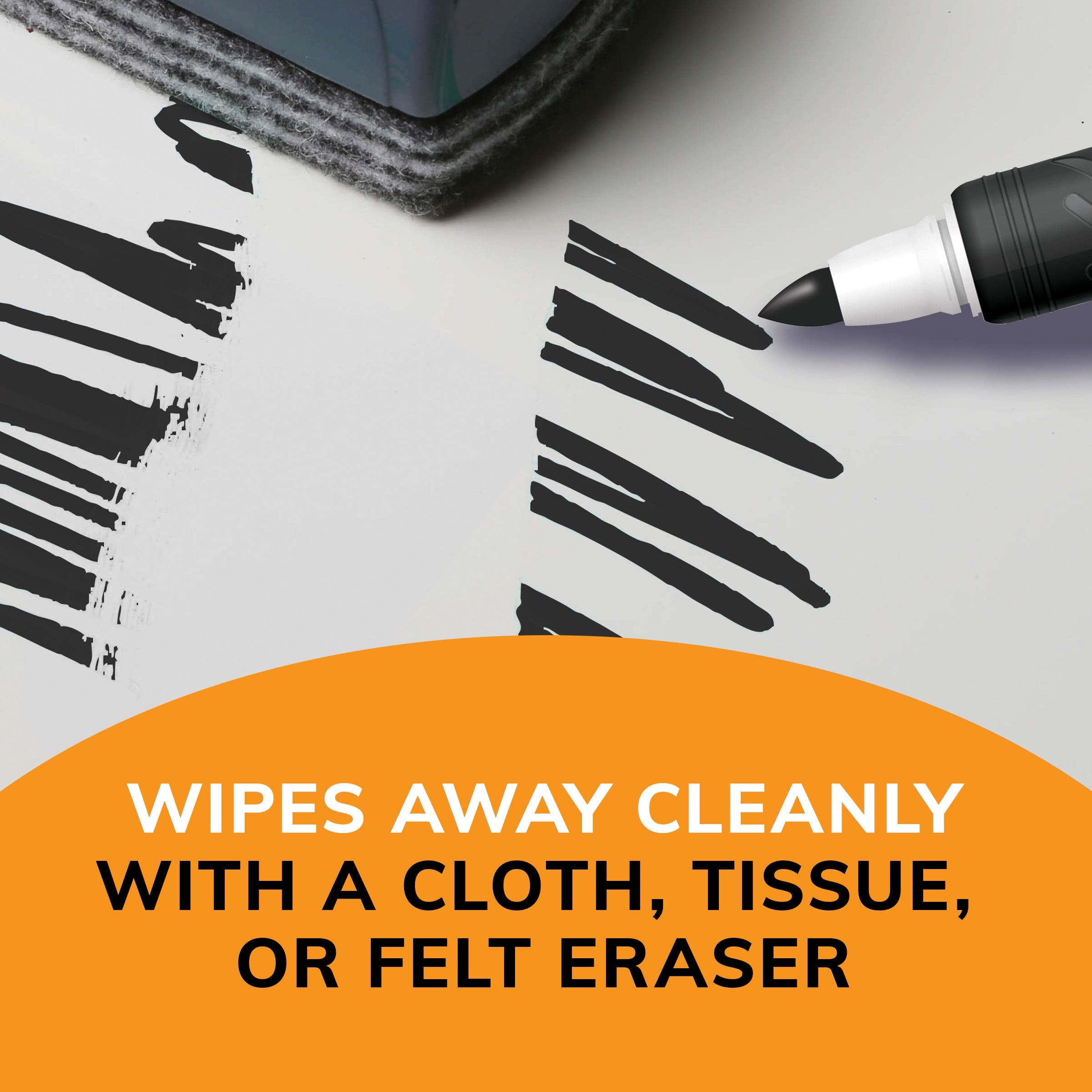 BIC Intensity Black Low Odor Dry Erase Markers, Fine Tip, 12-Count Pack