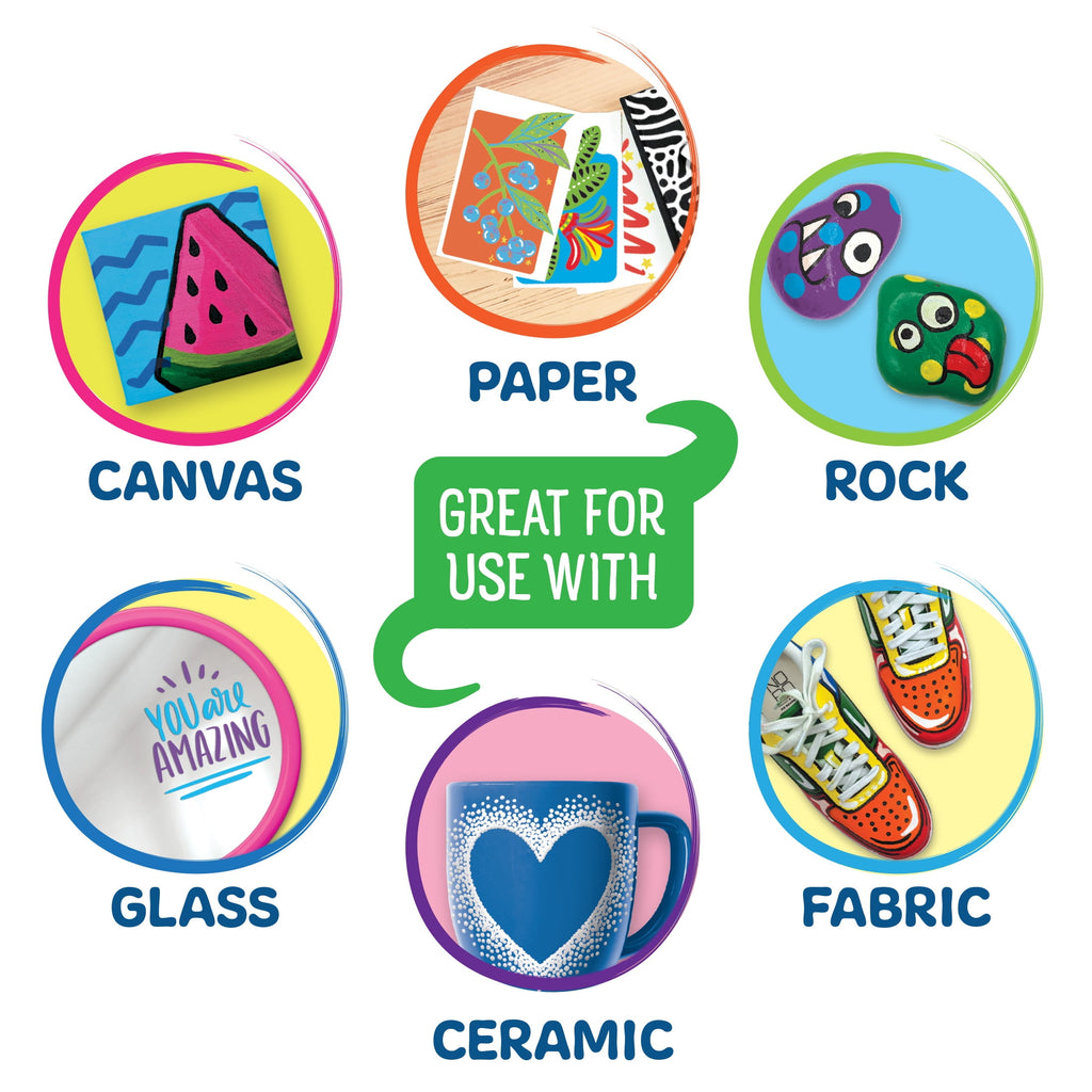 Hello Hobby  Detail Acrylic Paint Markers, 12 Count