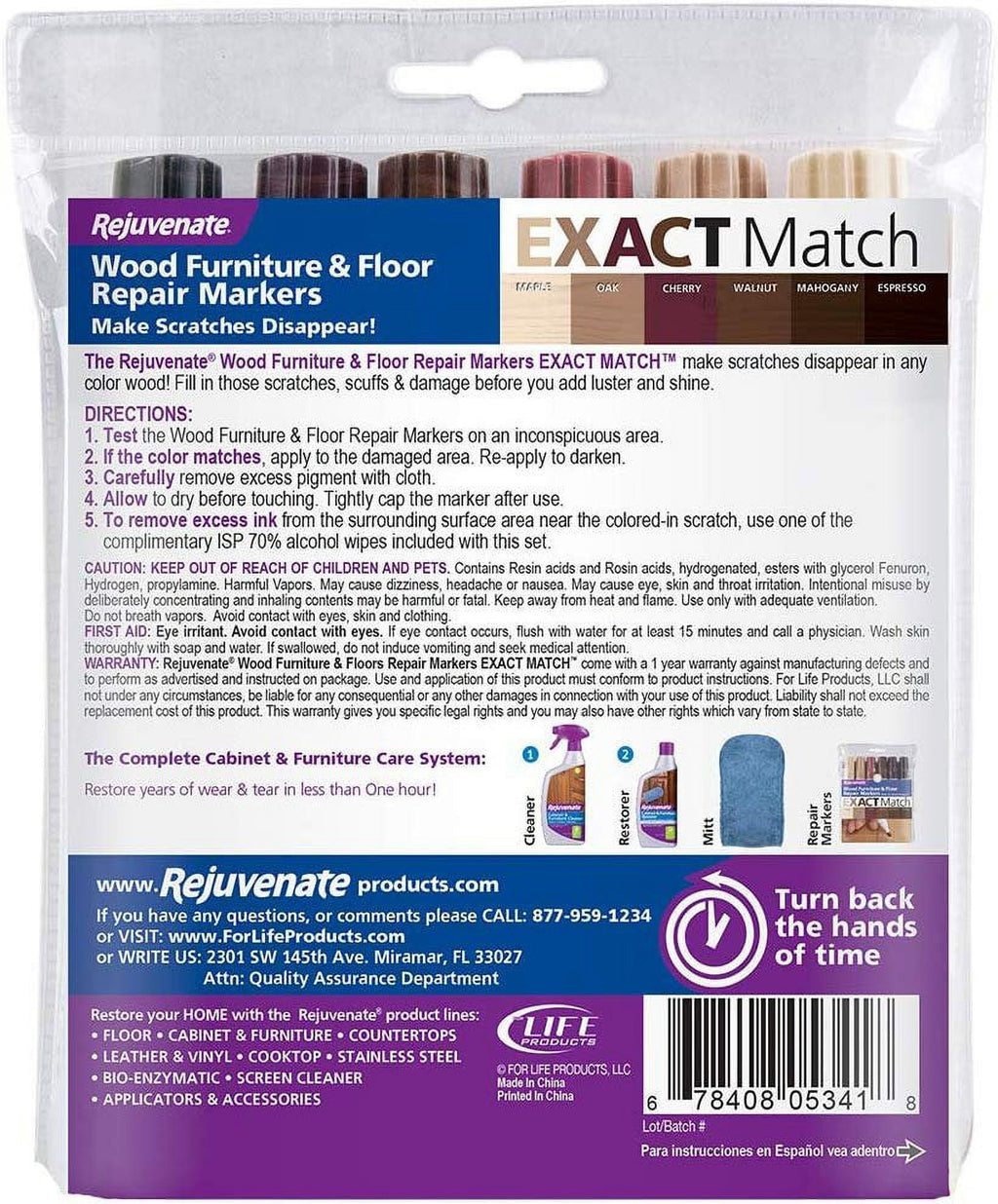 Rejuvenate Exact Match Natural Wood Furniture & Floor Marker (6-Count) RJ6WM Pack of 6 RJ6WM 600634