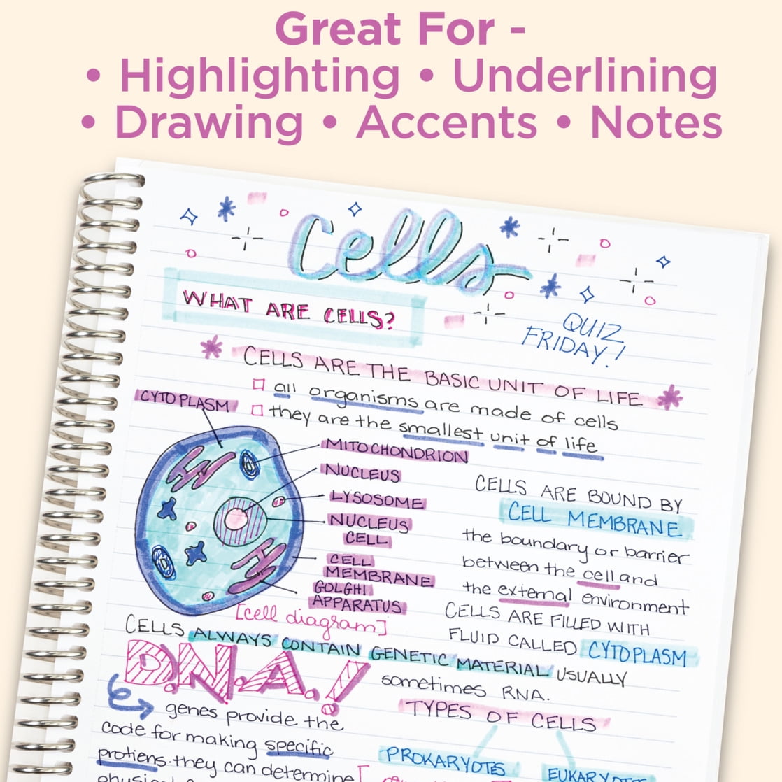 Zebra Pen Mildliner Double-Ended Creative Highlighter Set - Planner Colors