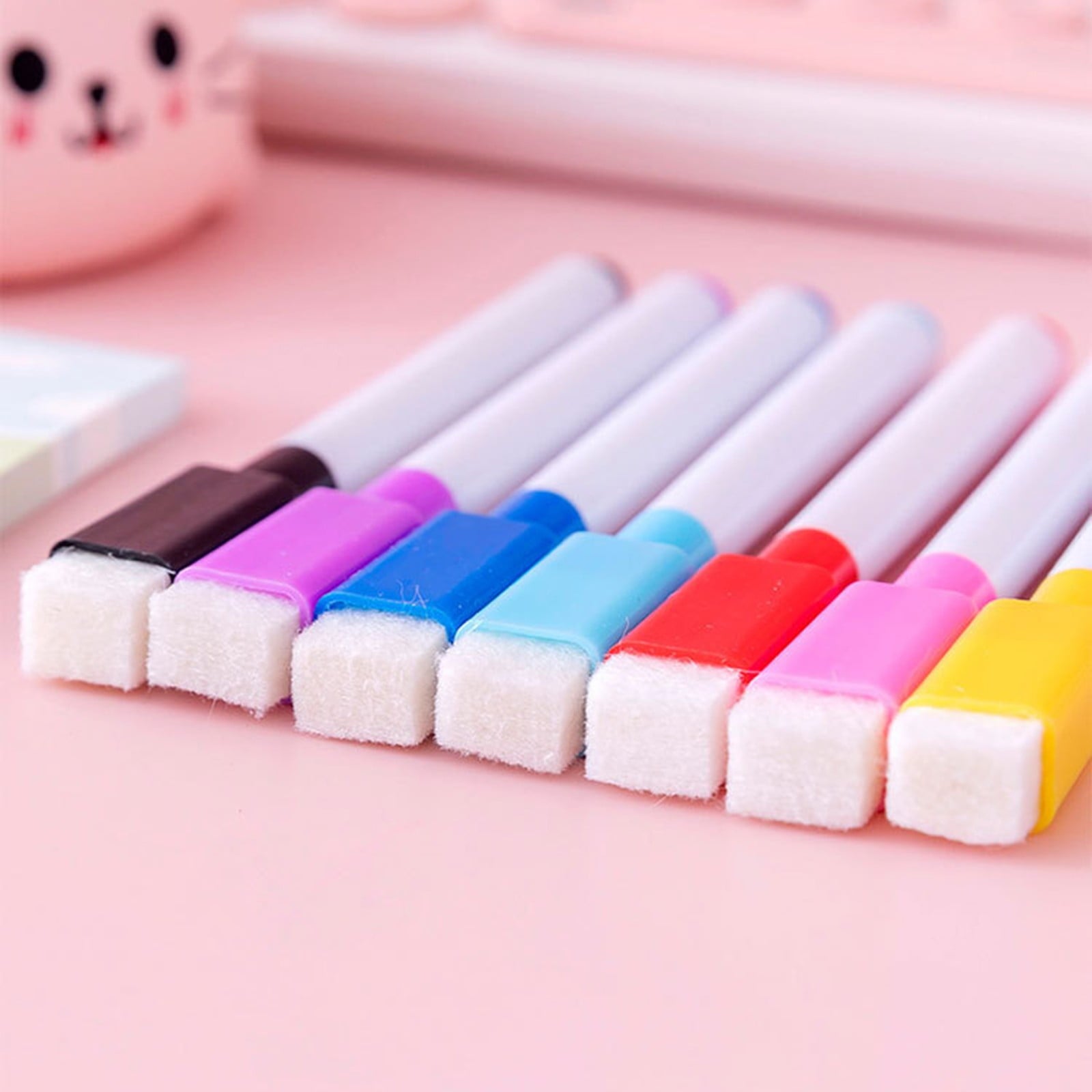 LKXGBMY Magnetic Dry Erase Markers with Eraser Cap, White Board Mini Dry erase Markers Bulk, Fine Point Tip White Board Markers for Teachers Office Home Supplies,1pc Black