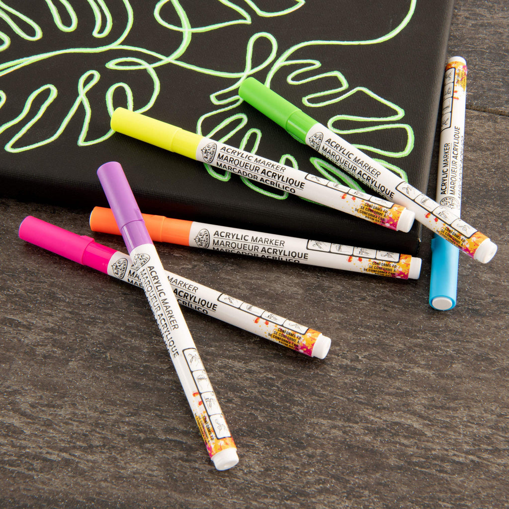 Royal & Langnickel 6 Piece Acrylic 1.2mm Neon Markers