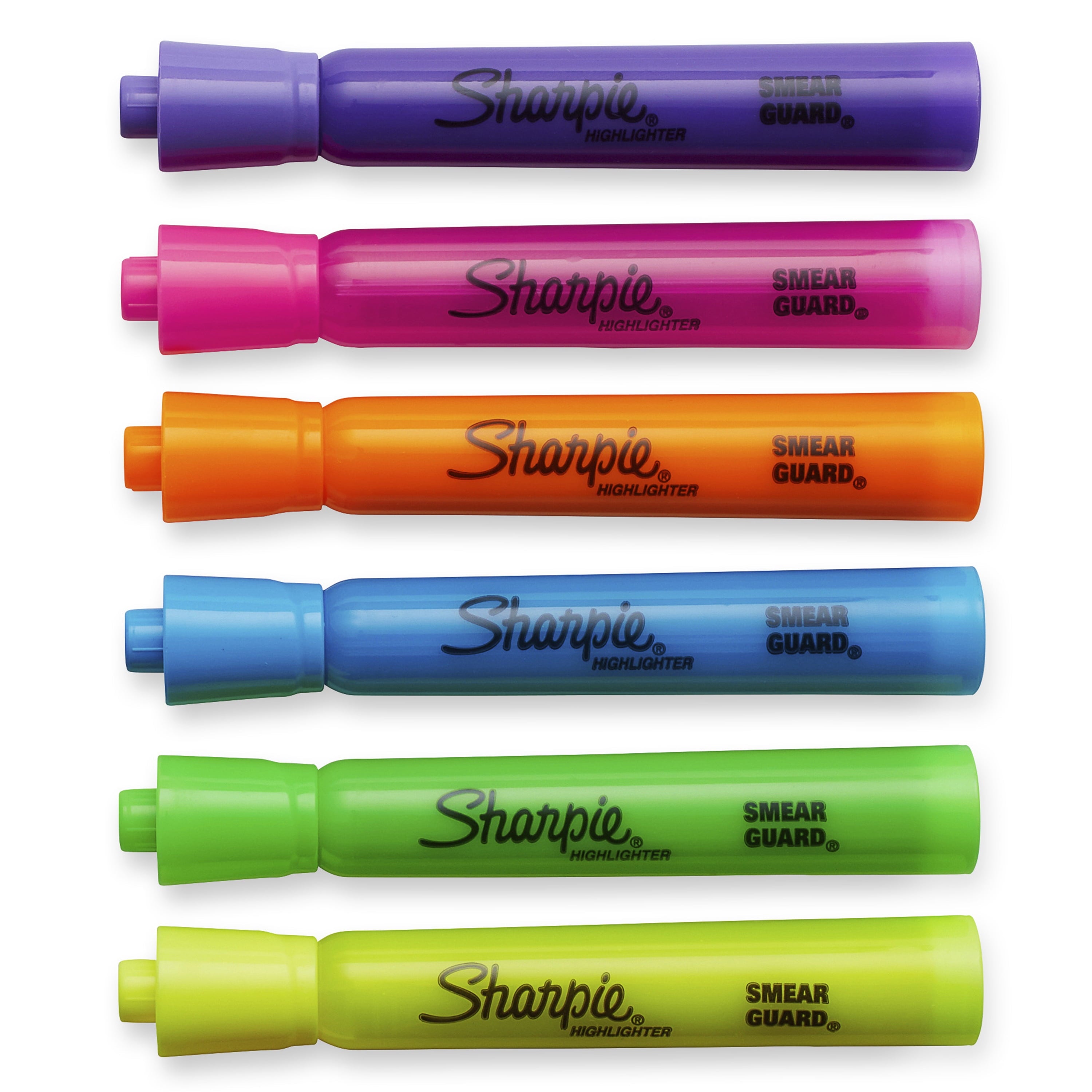 Sharpie Tank Style Highlighters, Chisel Tip, Assorted Fluorescent Colors, 8 Count