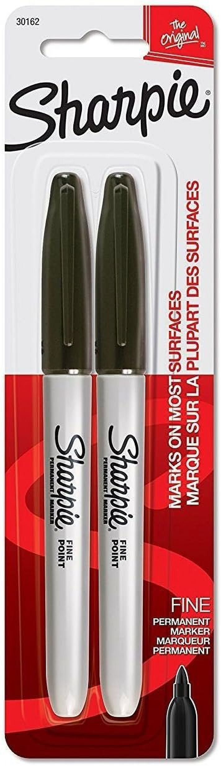 Sharpie 30162PP Fine Point Permanent Markers, Black, Permanent Ink, Ink Dries Quickly and Resists Both Fading and Water, Blister of 2 Markers, Pack of 3 Blisters, 6 Markers Total