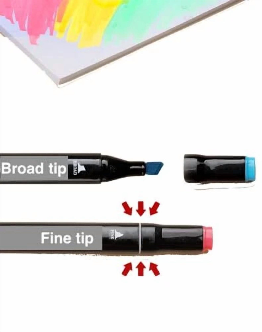 24 Premium Dual-Tip Fabric Markers -Permanent For Clothes, Shoes, Etc