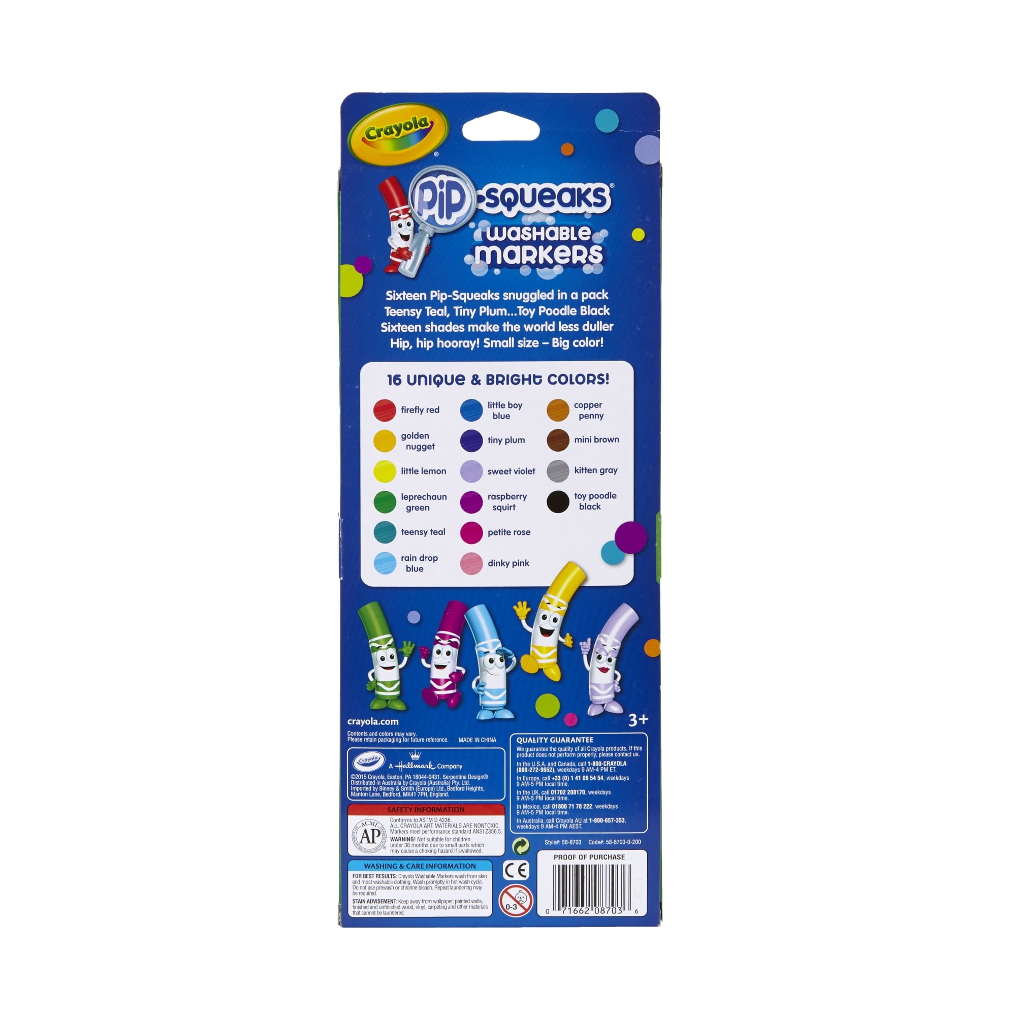 Crayola Pip-Squeaks Marker Set, 16-Colors