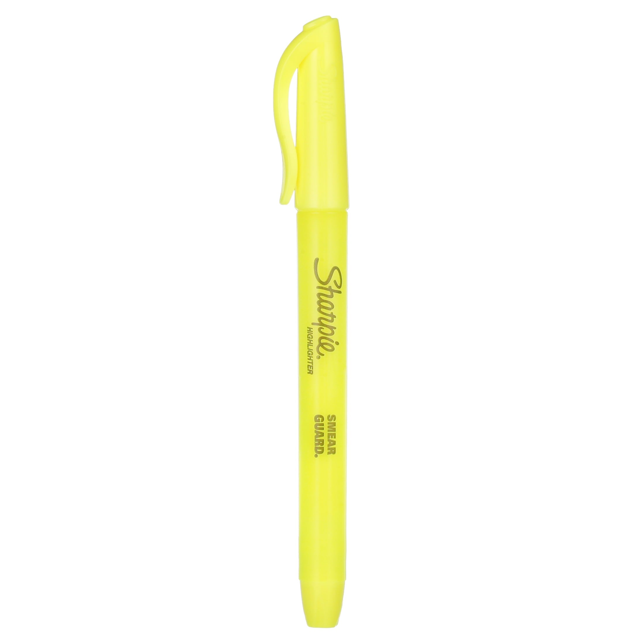 Sharpie® Pocket Style Highlighter, Fluorescent Yellow, 12 Count
