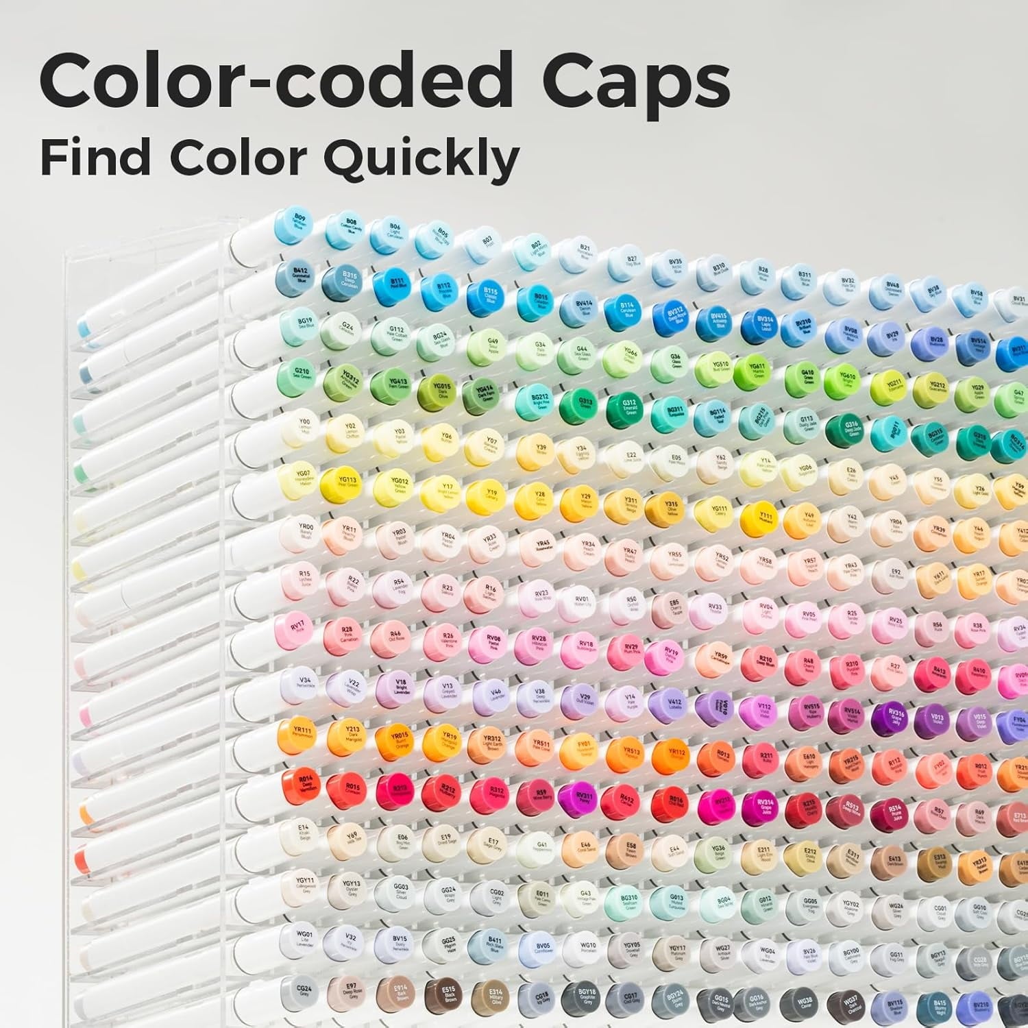 Ohuhu 24 Basic Alcohol Markers, Brush & Fine Tip, with Blender, for Sketching & Illustration, Honolulu B