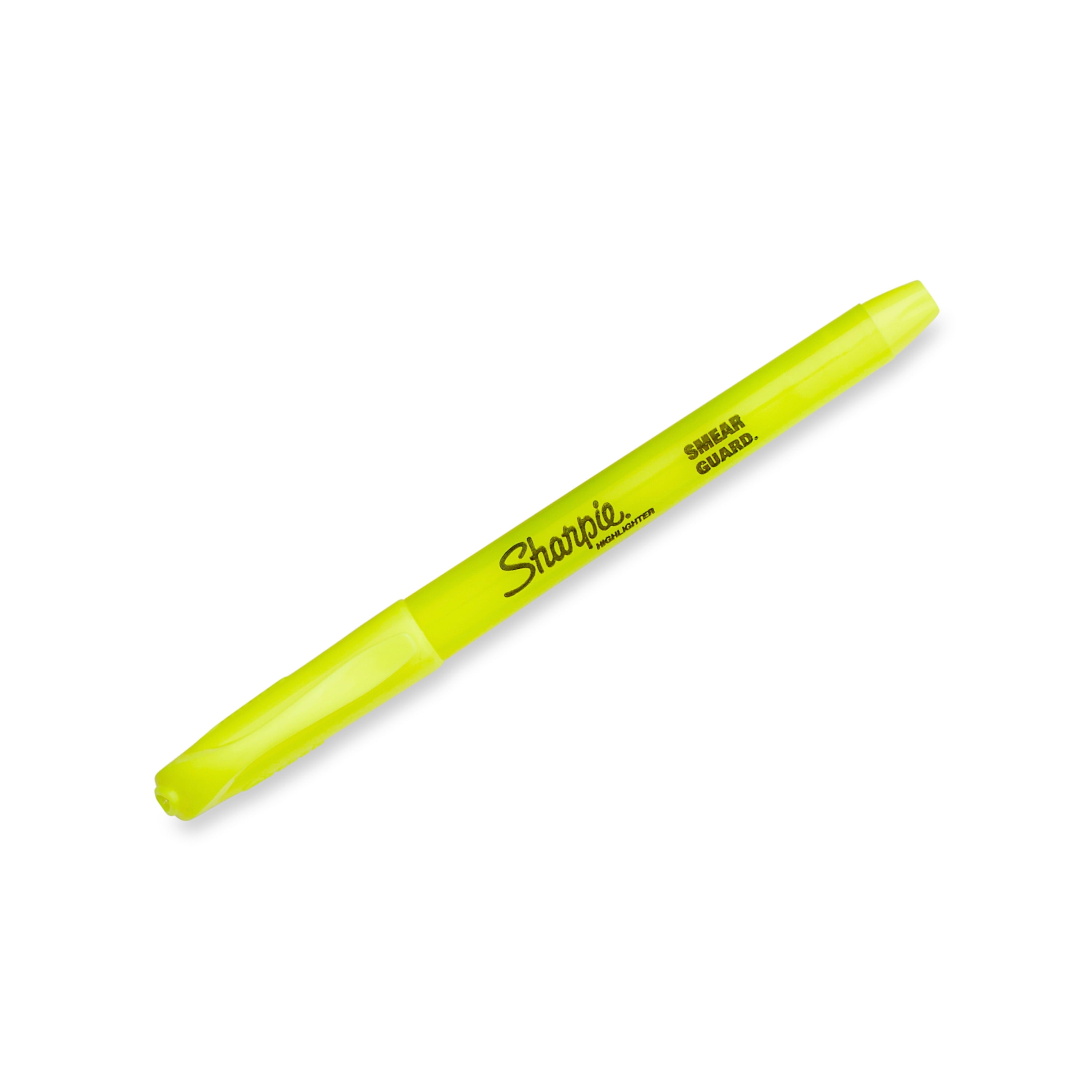 Sharpie® Pocket Style Highlighter, Fluorescent Yellow, 12 Count
