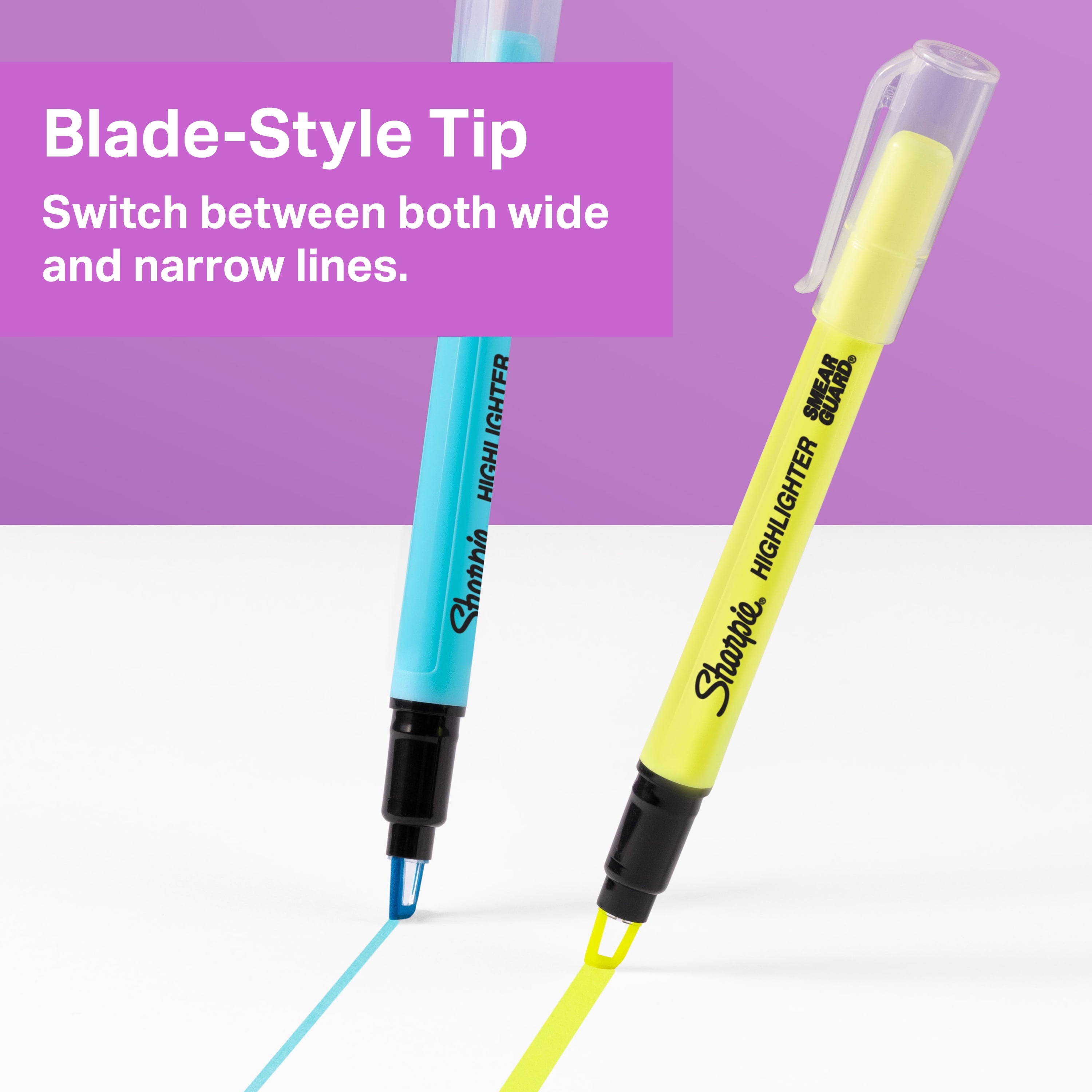 Sharpie Clear View Highlighter with See-Through Chisel Tip, Yellow, 2 Count