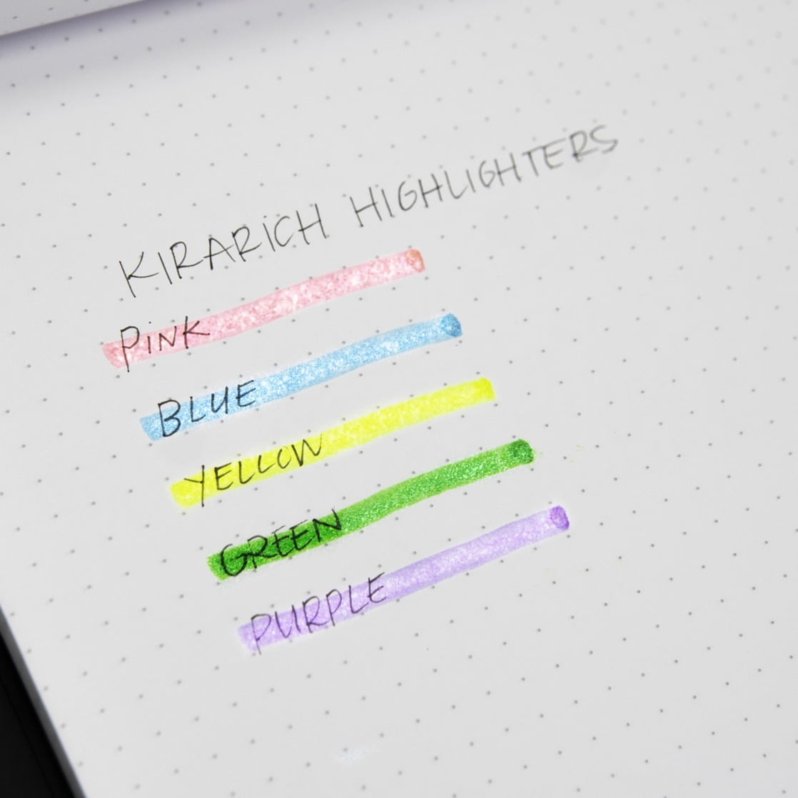 Zebra Pen Kirarich Glitter Highlighter, Chisel Tip, assorted colors, 5-pack