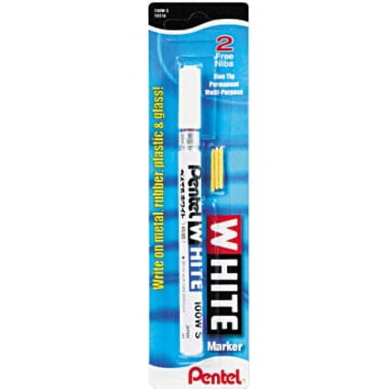 Pentel 100W-S Fine Bullet Tip Permanent Marker - White