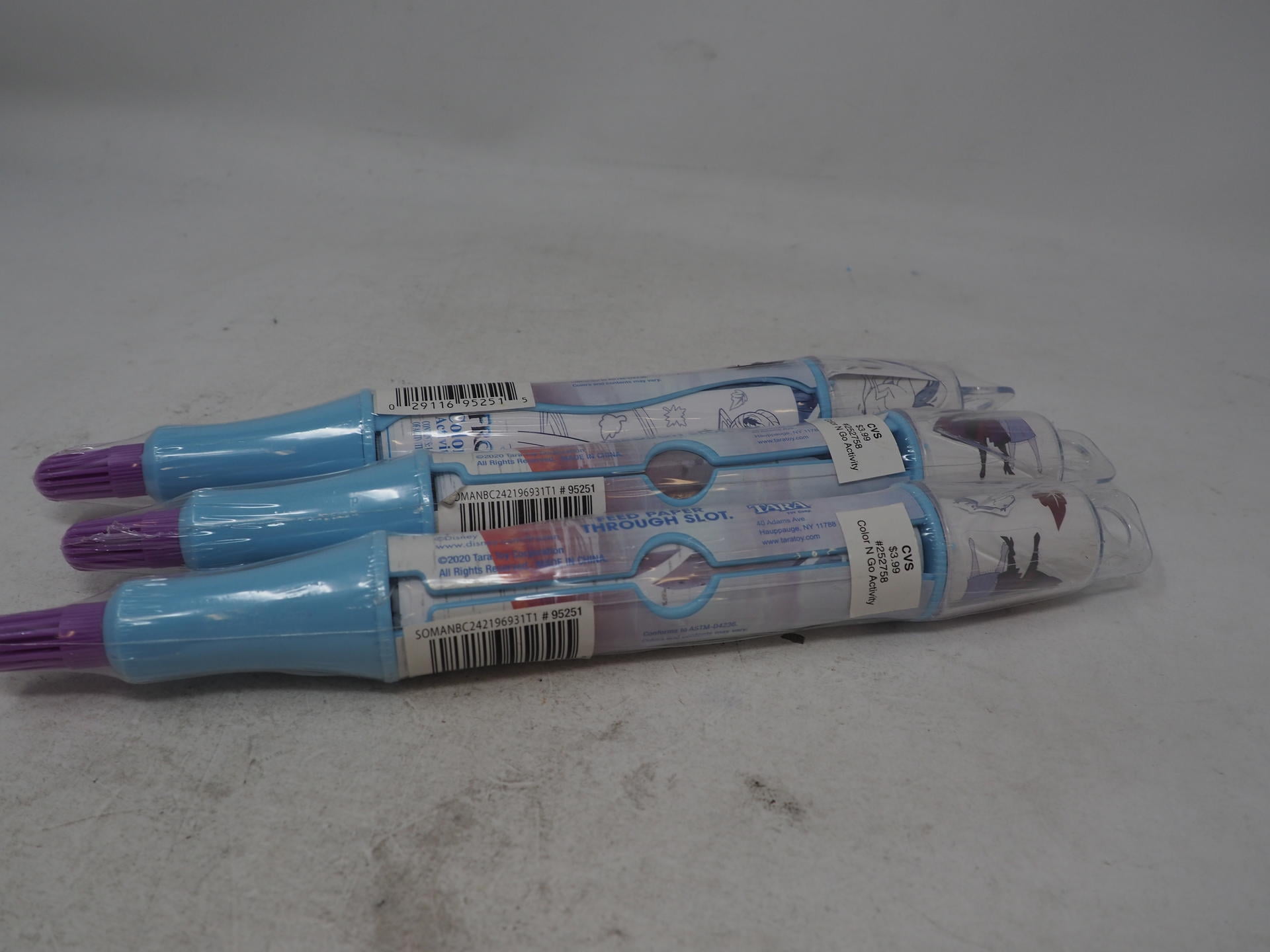 Lot Of 3 Frozen 2 Color N Go Activity Marker W/ Stickers. H2