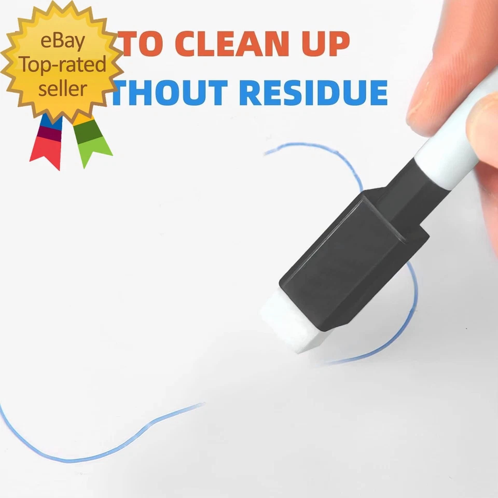 72 Pcs Black Magnetic Dry Erase Markers With Eraser Cap, White Board Mini Dry