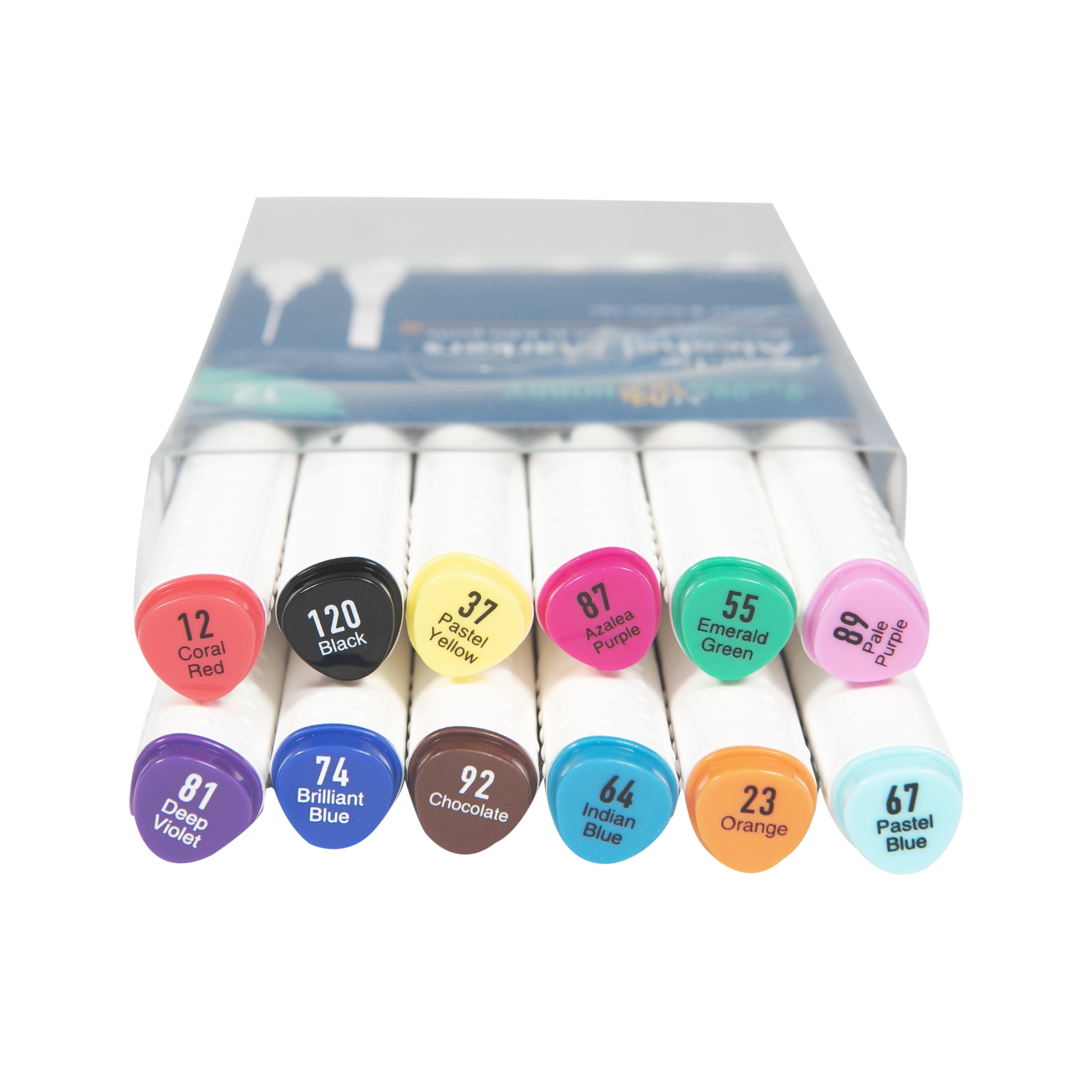 Hello Hobby Dual-Tip Alcohol Markers for Adult Crafting, 12 Count Blendable